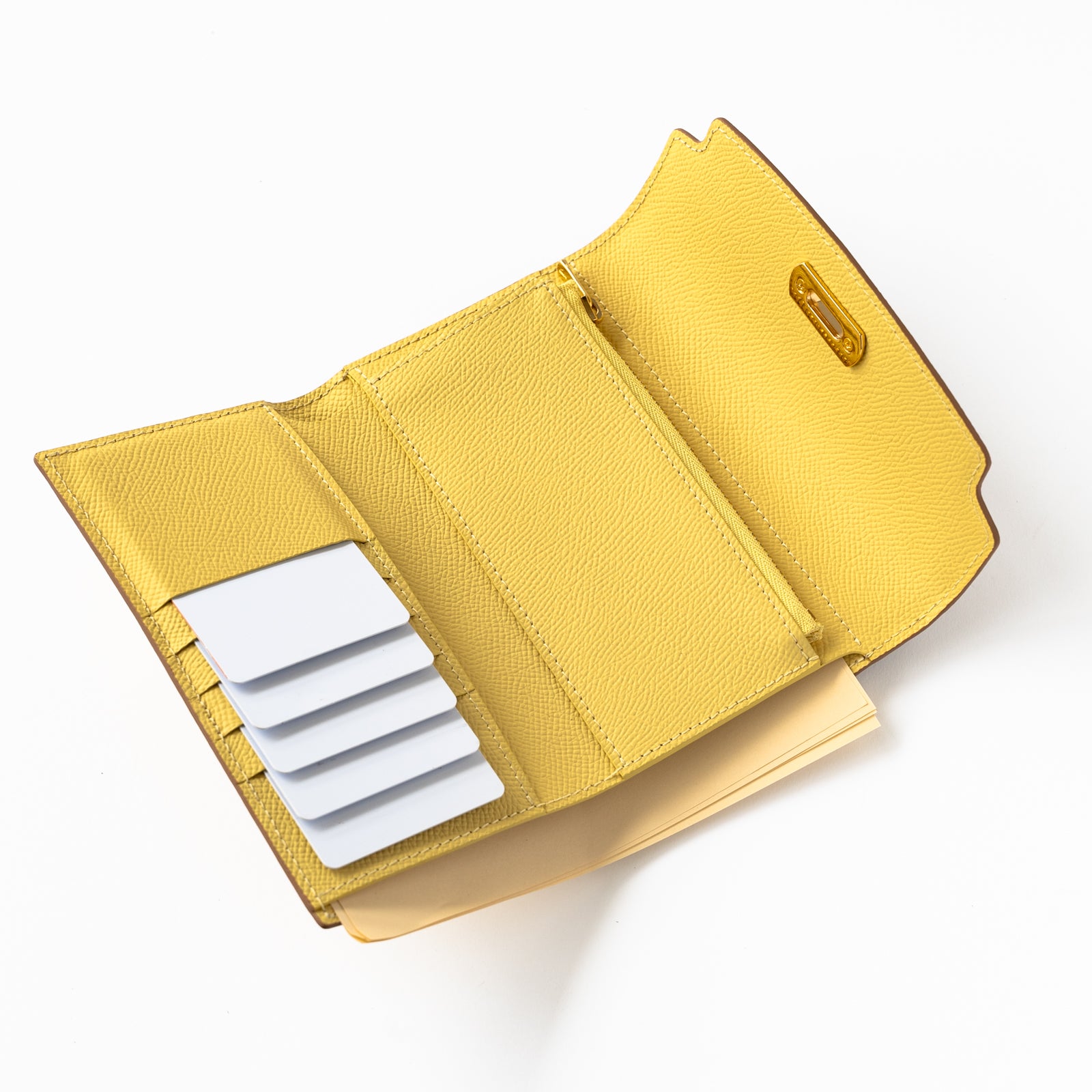 【おつとめ品セール】ミディアムウォレット・ルイM キュイール・ミネルバ / カナリア×チャイ