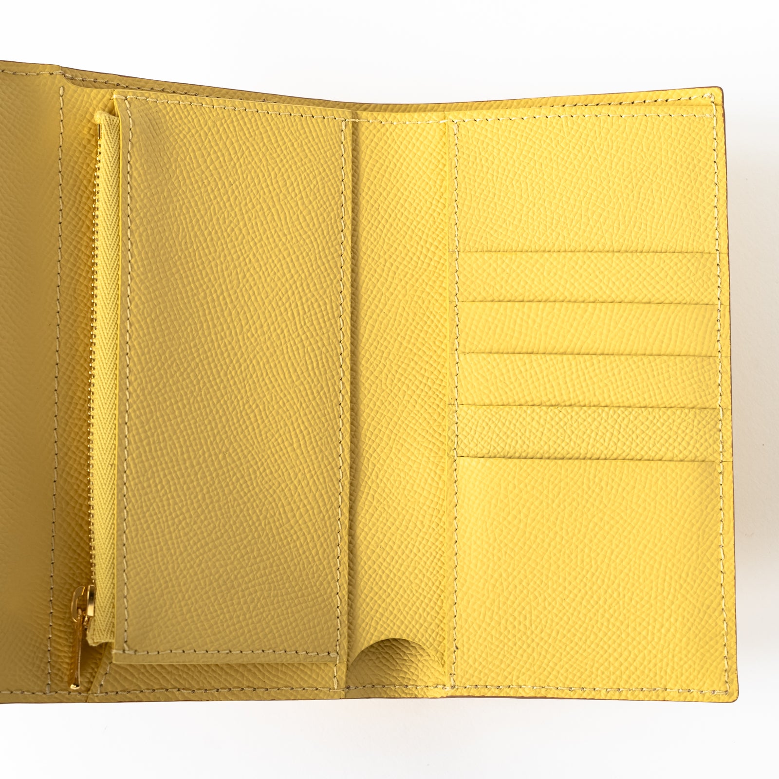 【おつとめ品セール】ミディアムウォレット・ルイM キュイール・ミネルバ / カナリア×チャイ