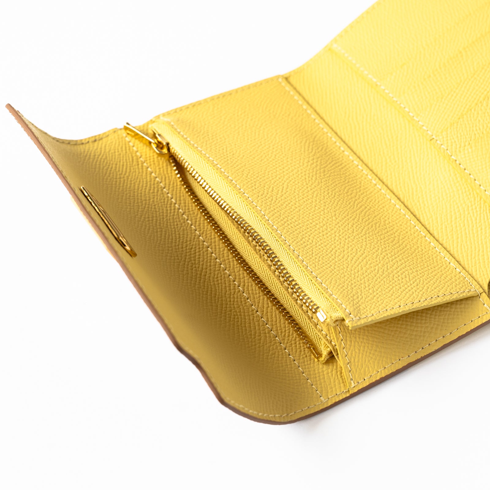 【おつとめ品セール】ミディアムウォレット・ルイM キュイール・ミネルバ / カナリア×チャイ