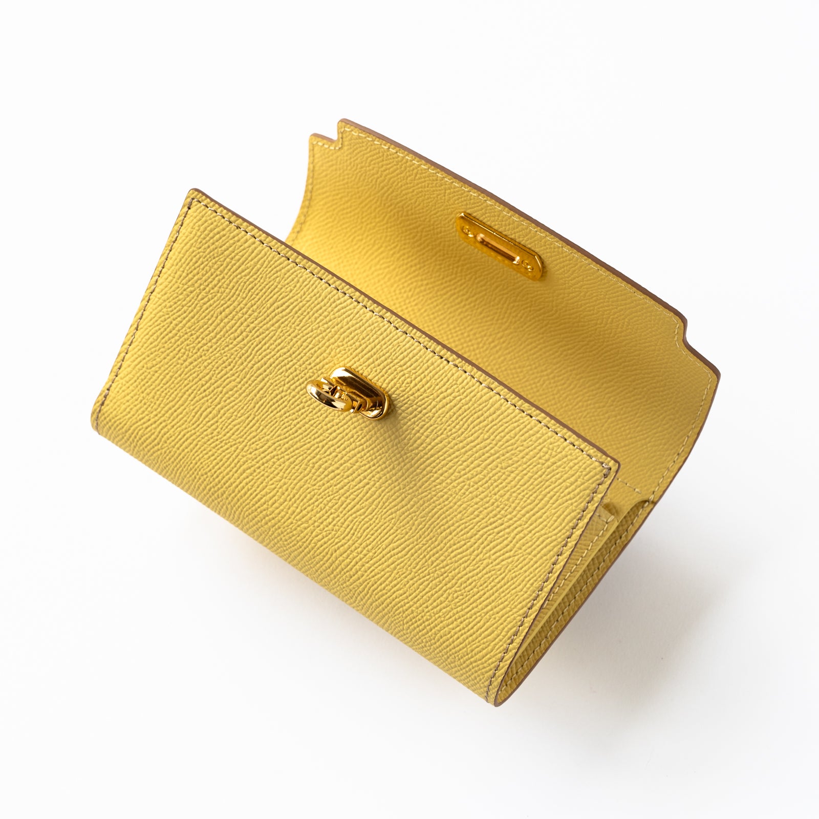 【おつとめ品セール】ミディアムウォレット・ルイM キュイール・ミネルバ / カナリア×チャイ