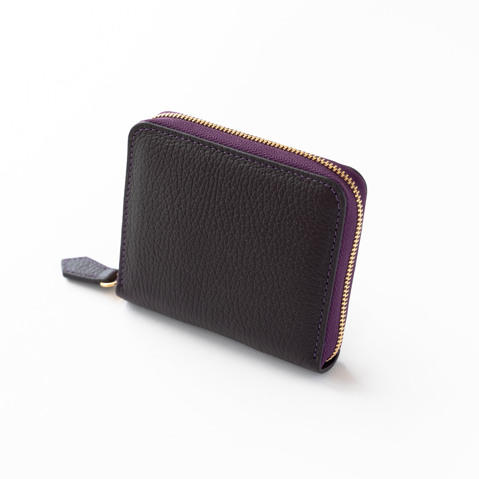 Round zipper mini wallet Taurillon Clemence