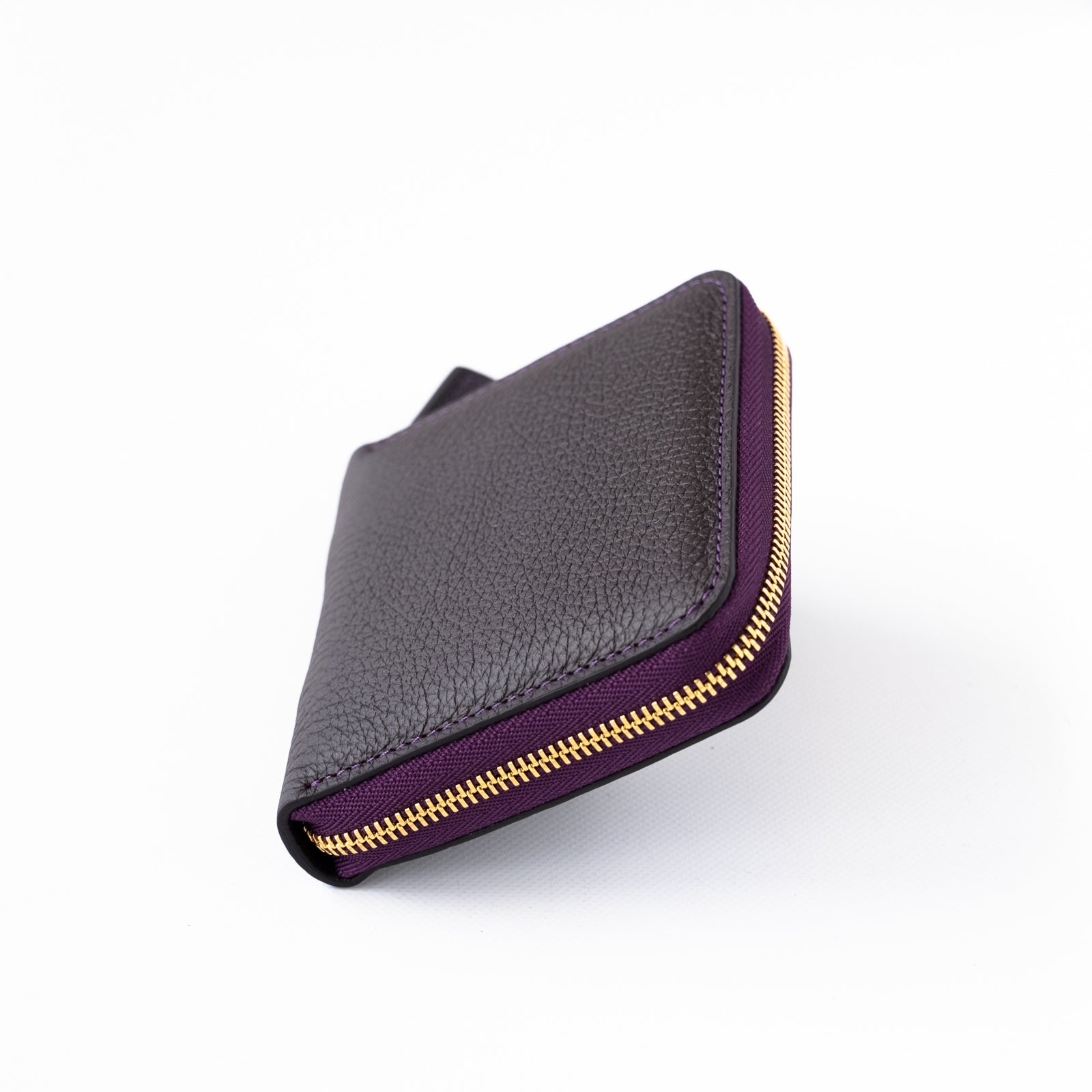 Round zipper mini wallet Taurillon Clemence