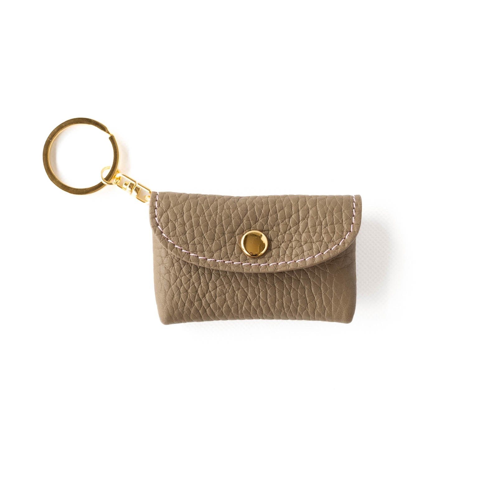 Soft leather flap minimini key ring Taurillon Clemence