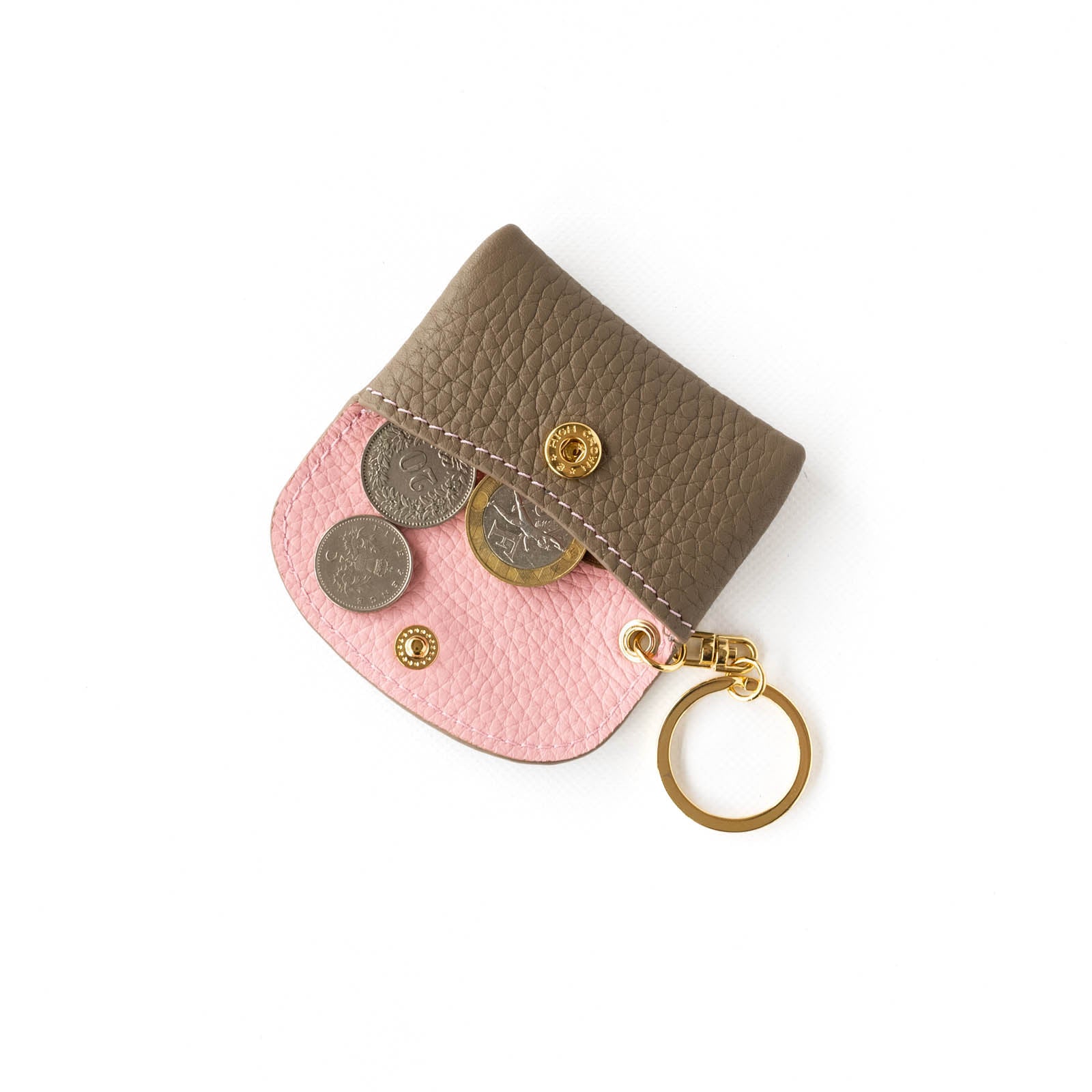 Soft leather flap minimini key ring Taurillon Clemence
