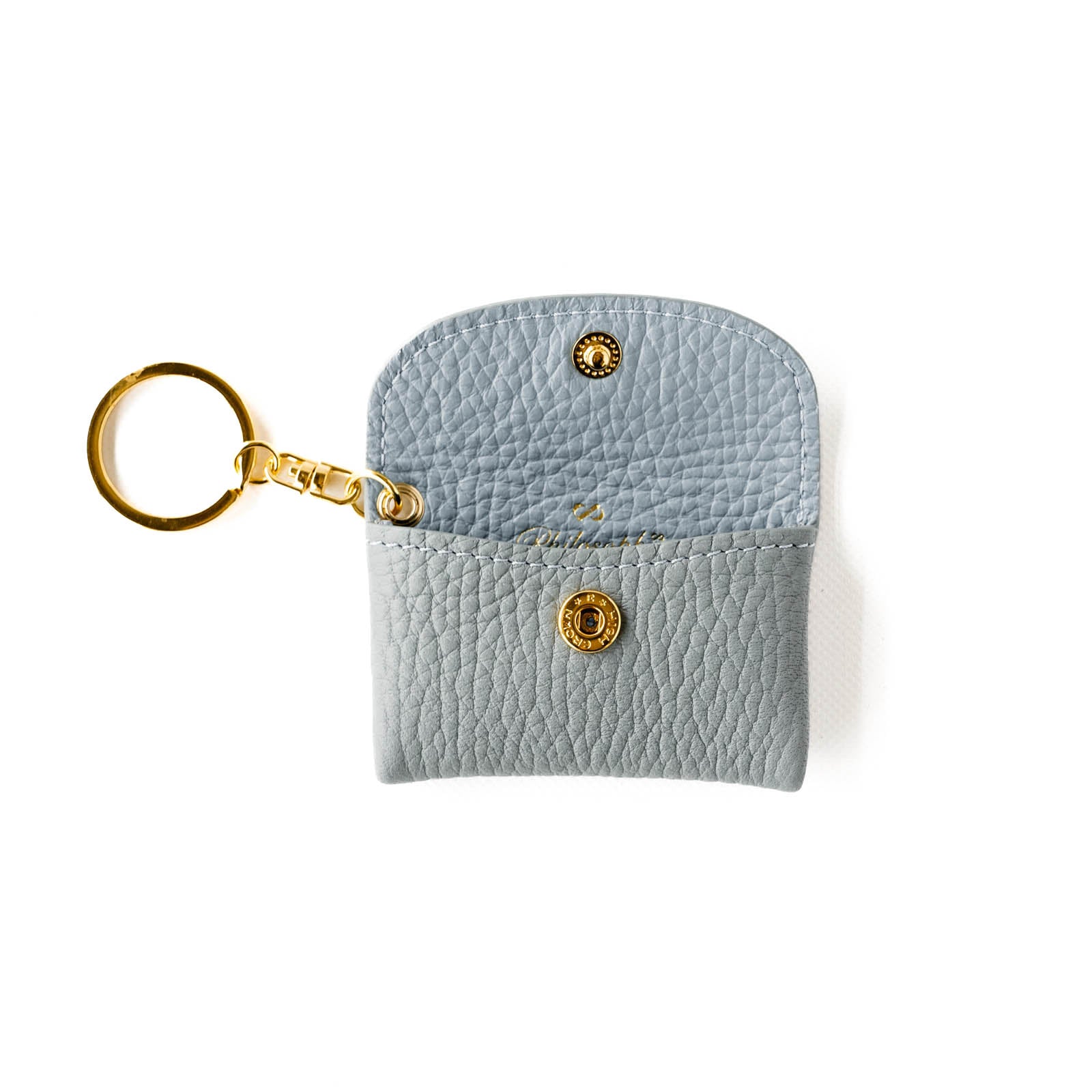 Soft leather flap minimini key ring Taurillon Clemence