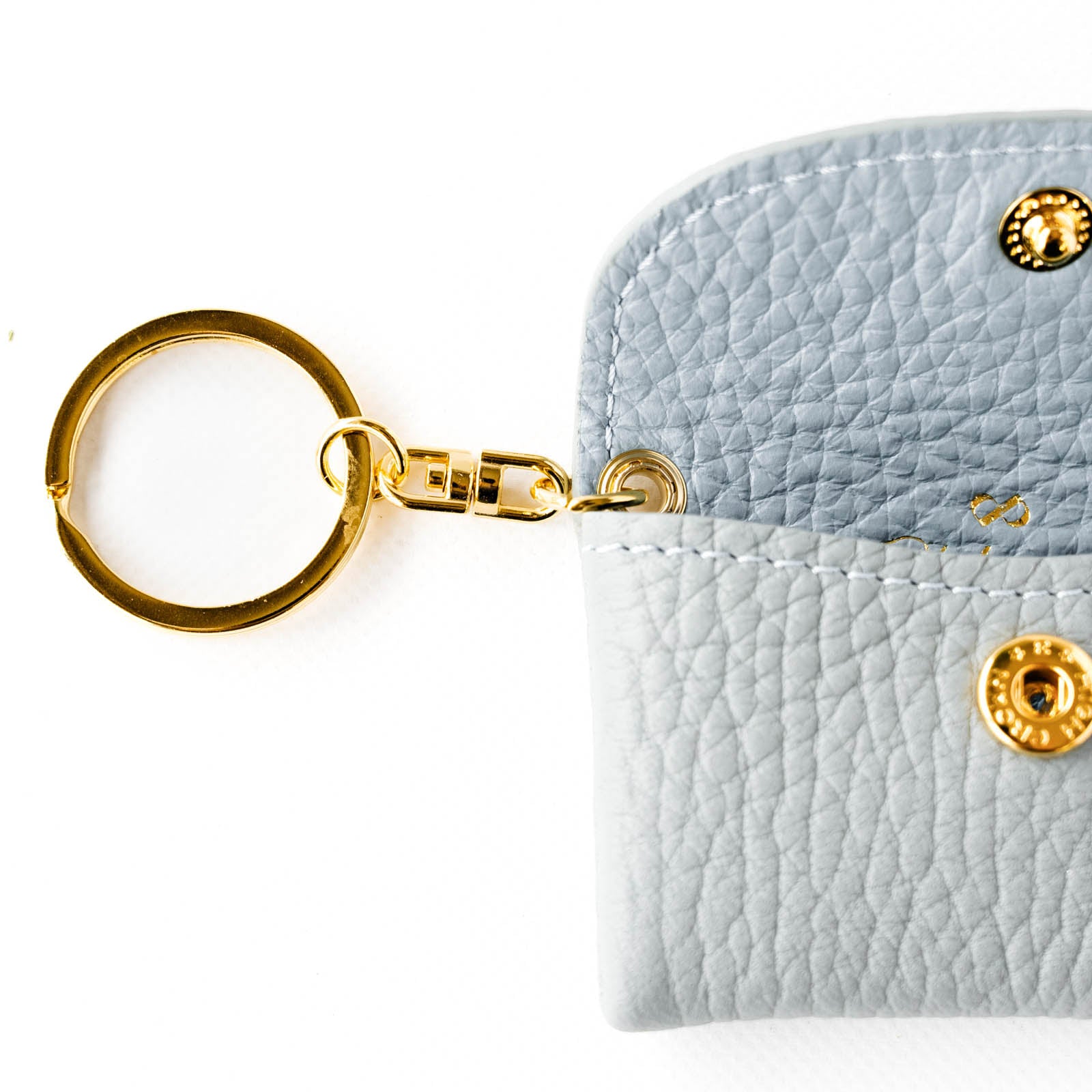 Soft leather flap minimini key ring Taurillon Clemence