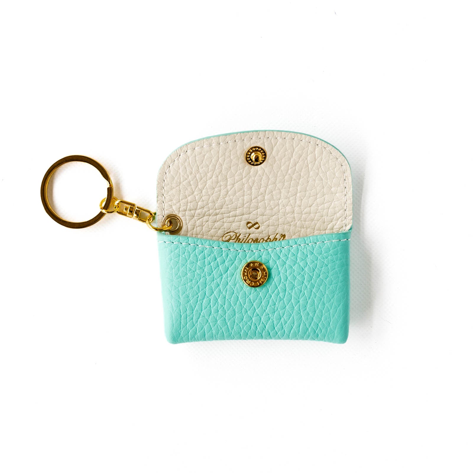 Soft leather flap minimini key ring Taurillon Clemence