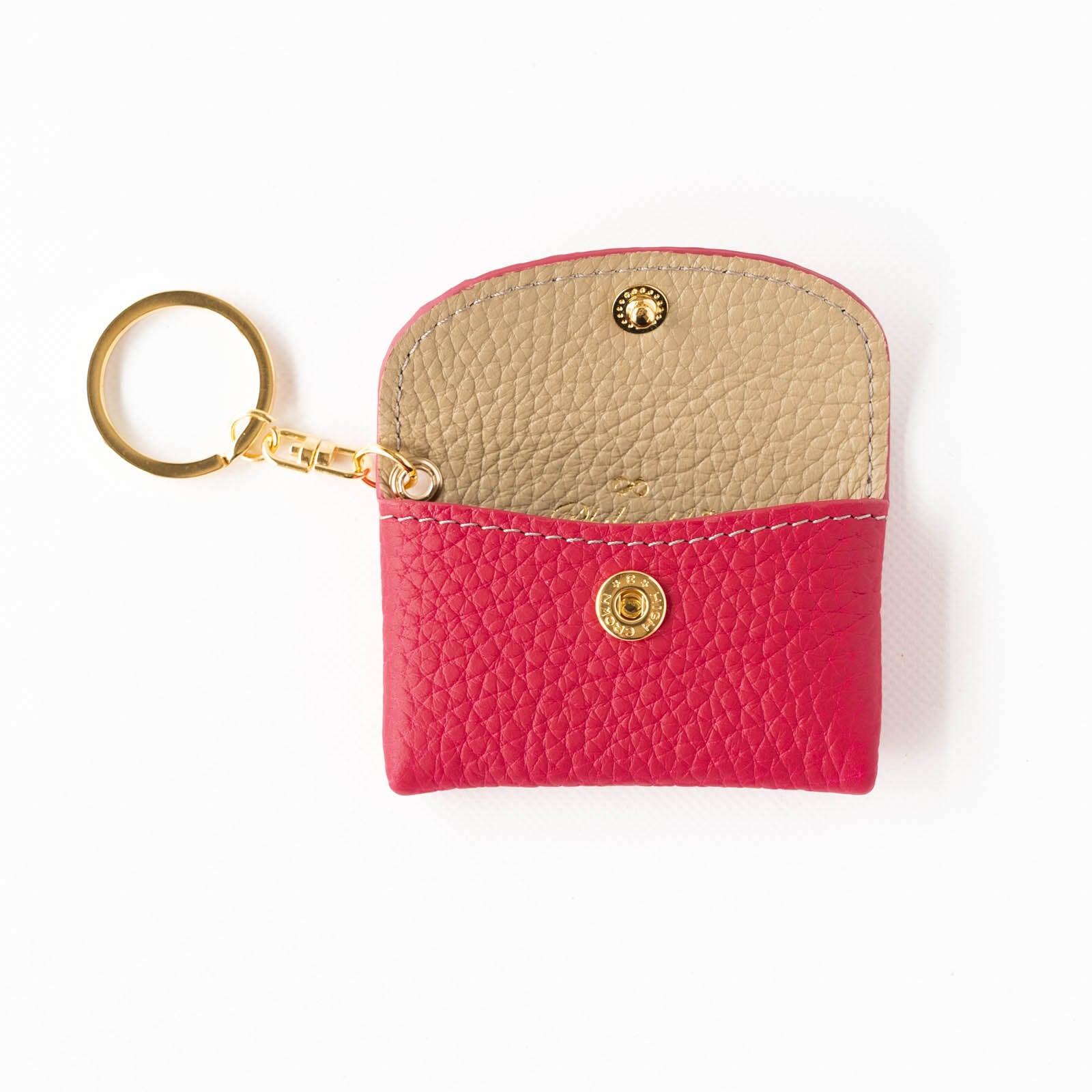 Soft leather flap minimini key ring Taurillon Clemence