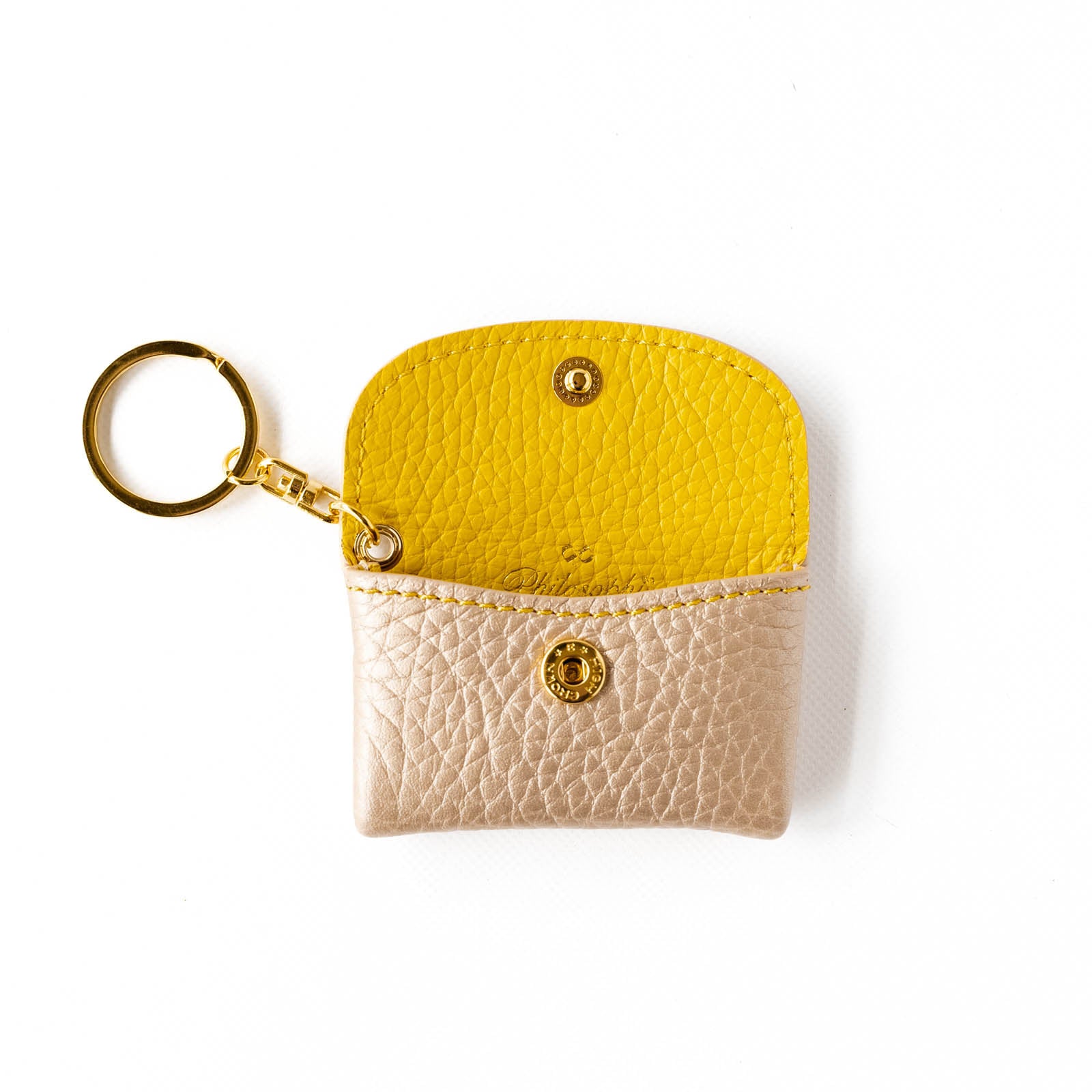Soft leather flap minimini key ring Taurillon Clemence