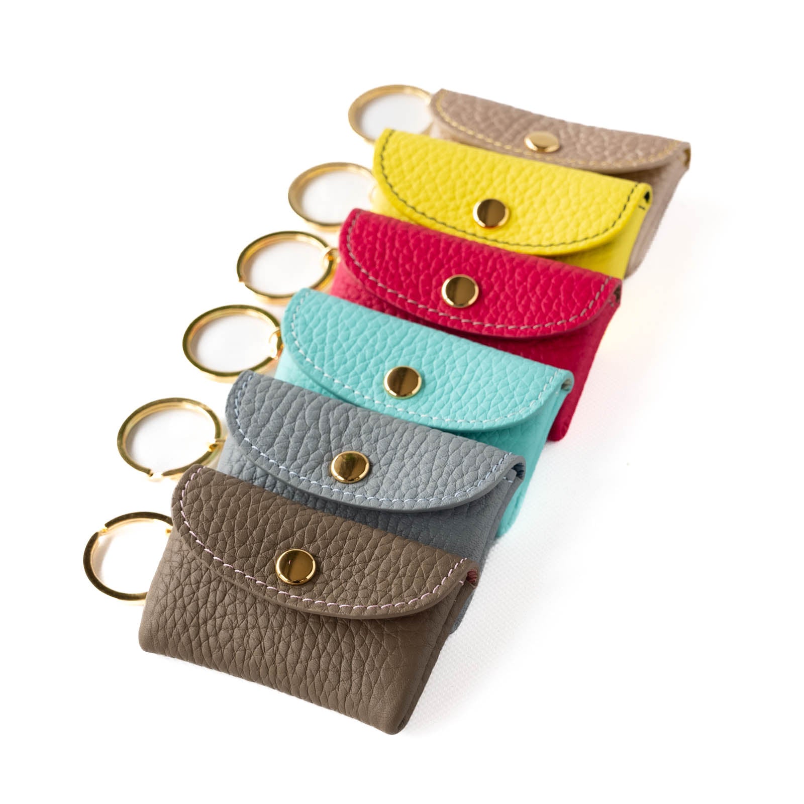 Soft leather flap minimini key ring Taurillon Clemence