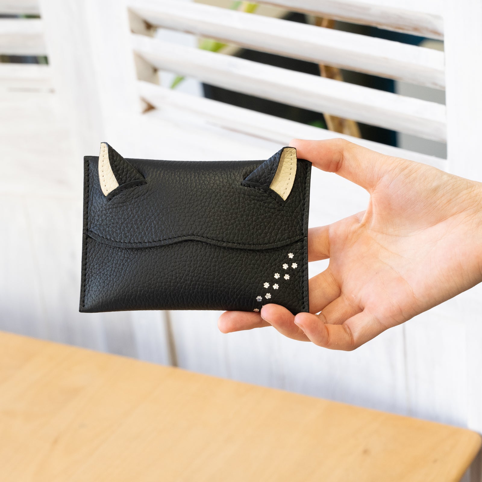 Cat Pocket Tissue Case Cuir Mash / Black
