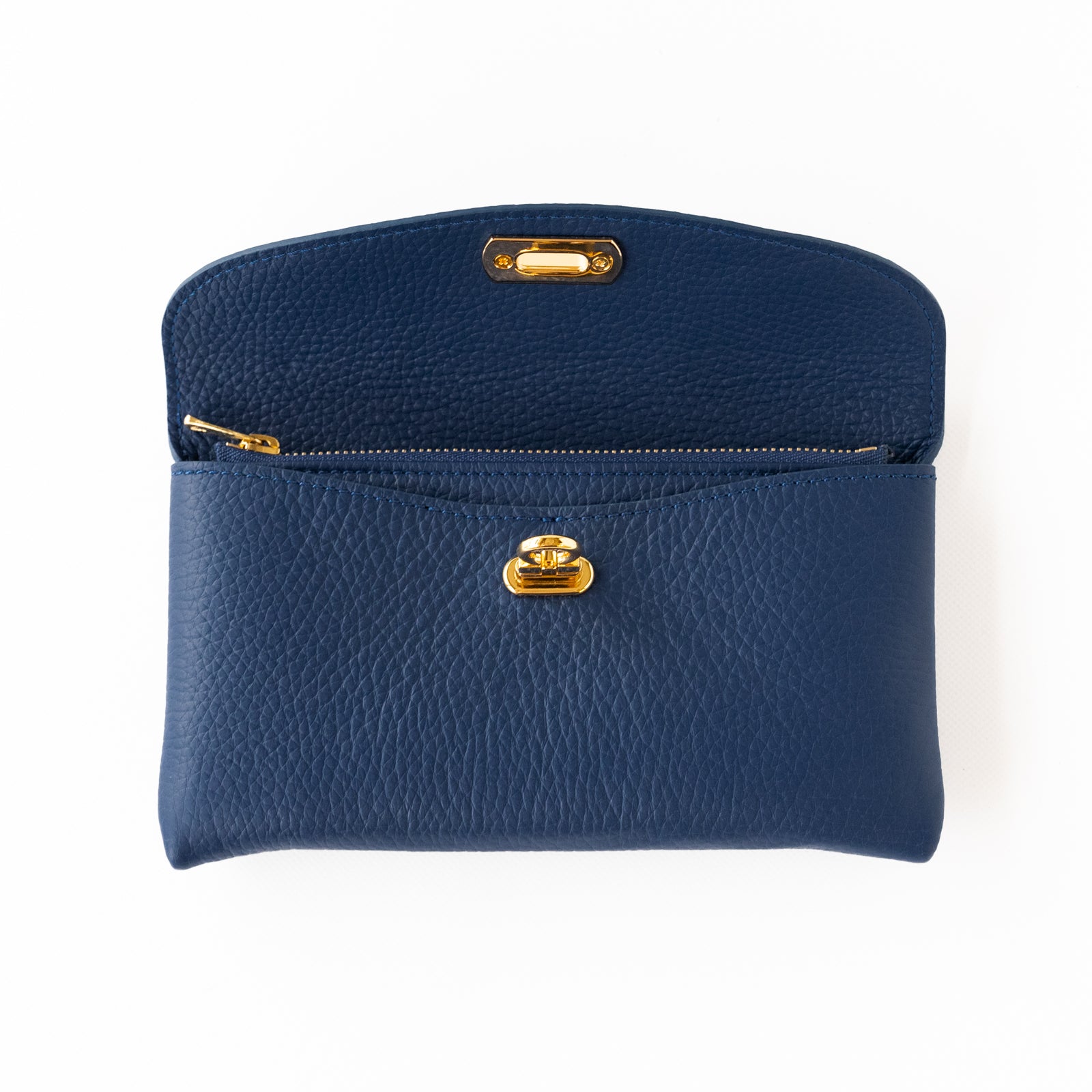 Leather flap long wallet / Cuir Marsh