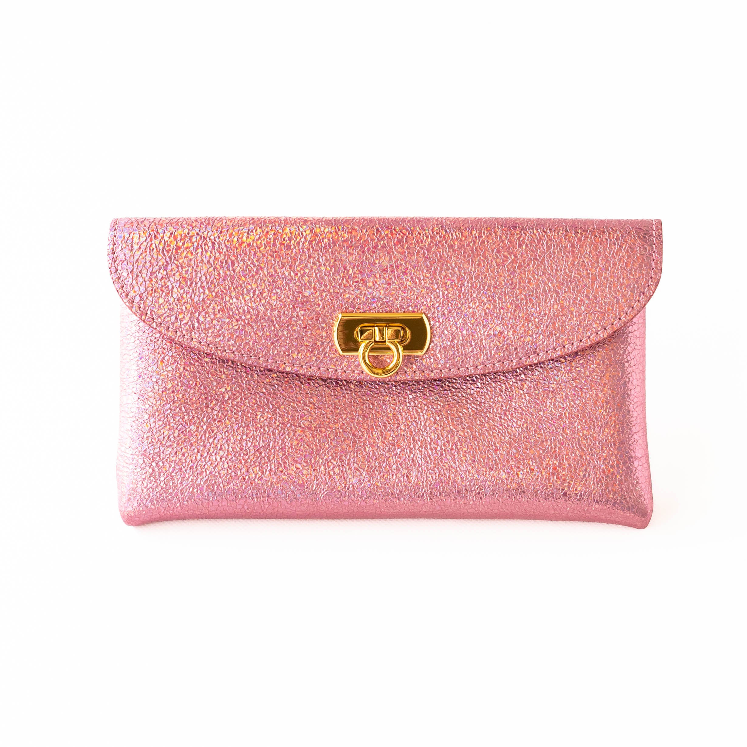 Leather flap long wallet / Prism
