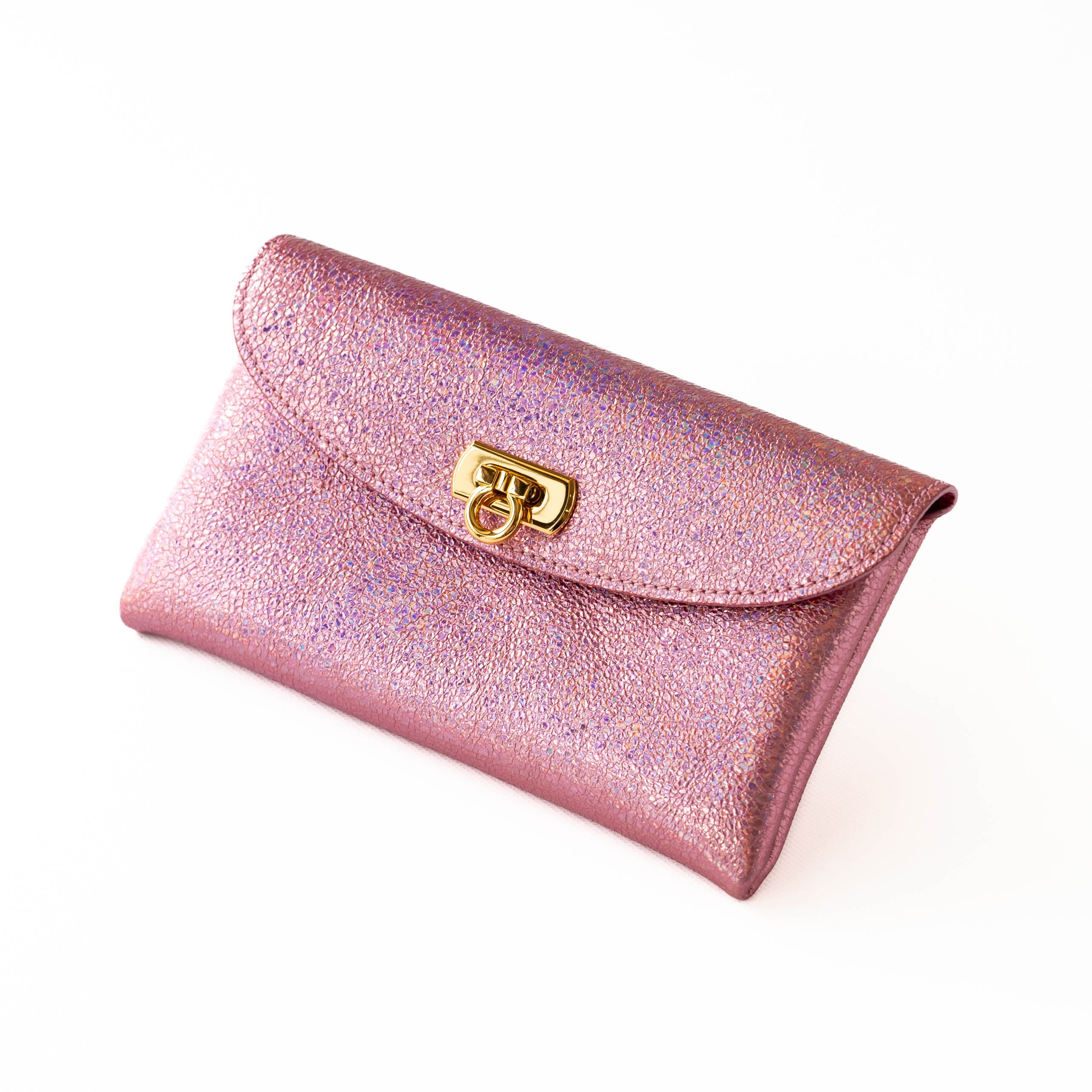 Leather flap long wallet / Prism