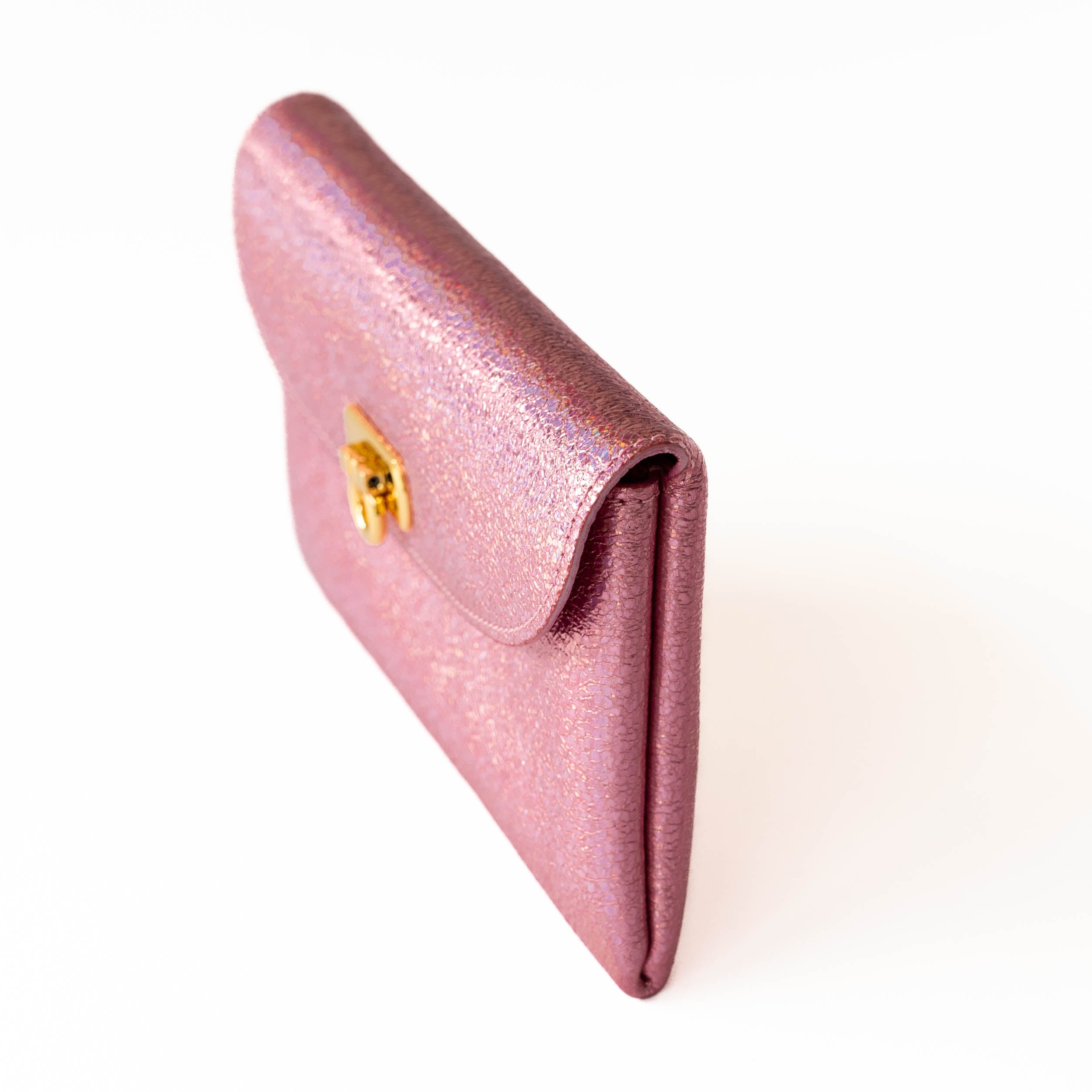 Leather flap long wallet / Prism