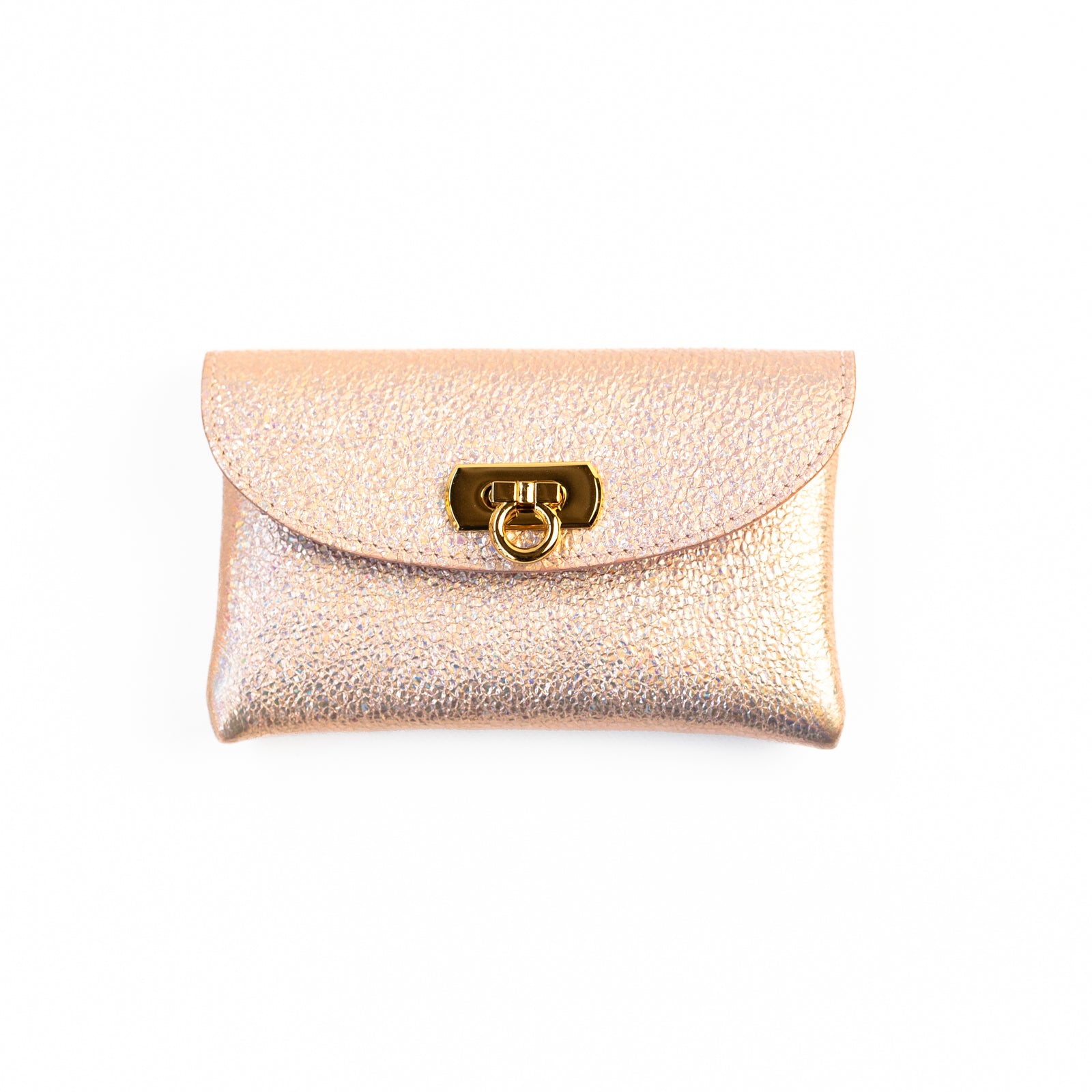 Leather flap middle wallet / Prism leather