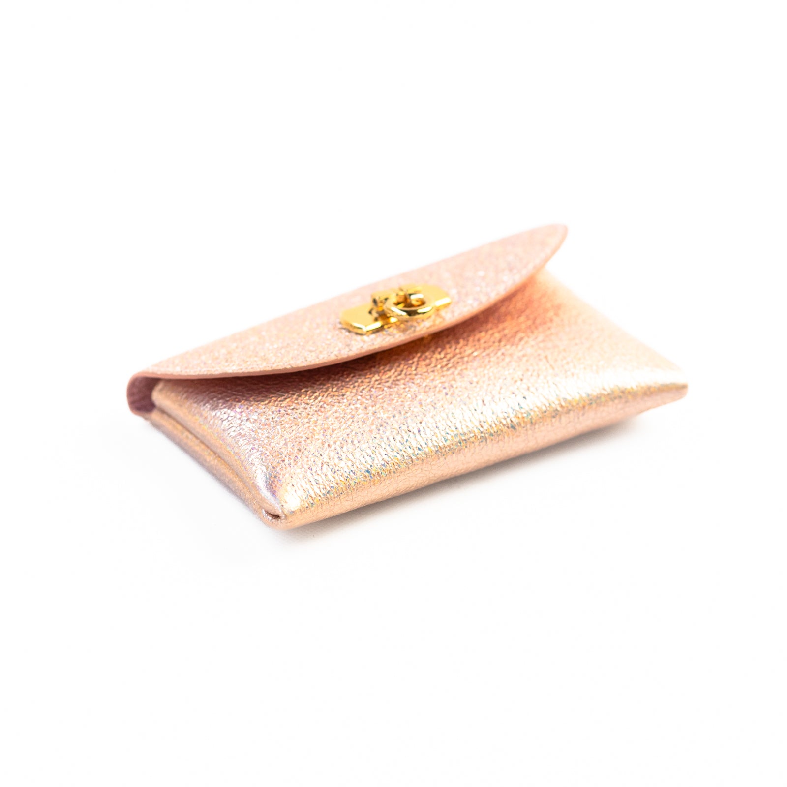 Leather flap middle wallet / Prism leather