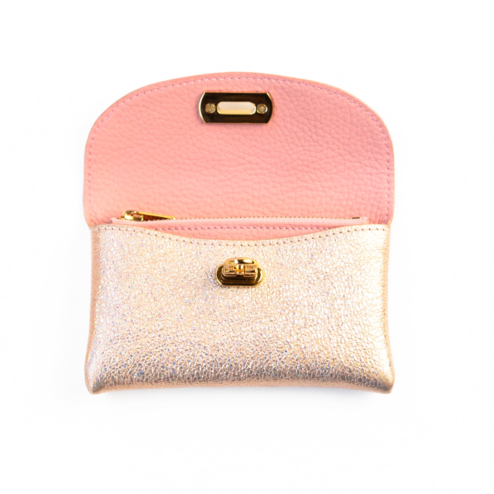 Leather flap middle wallet / Prism leather