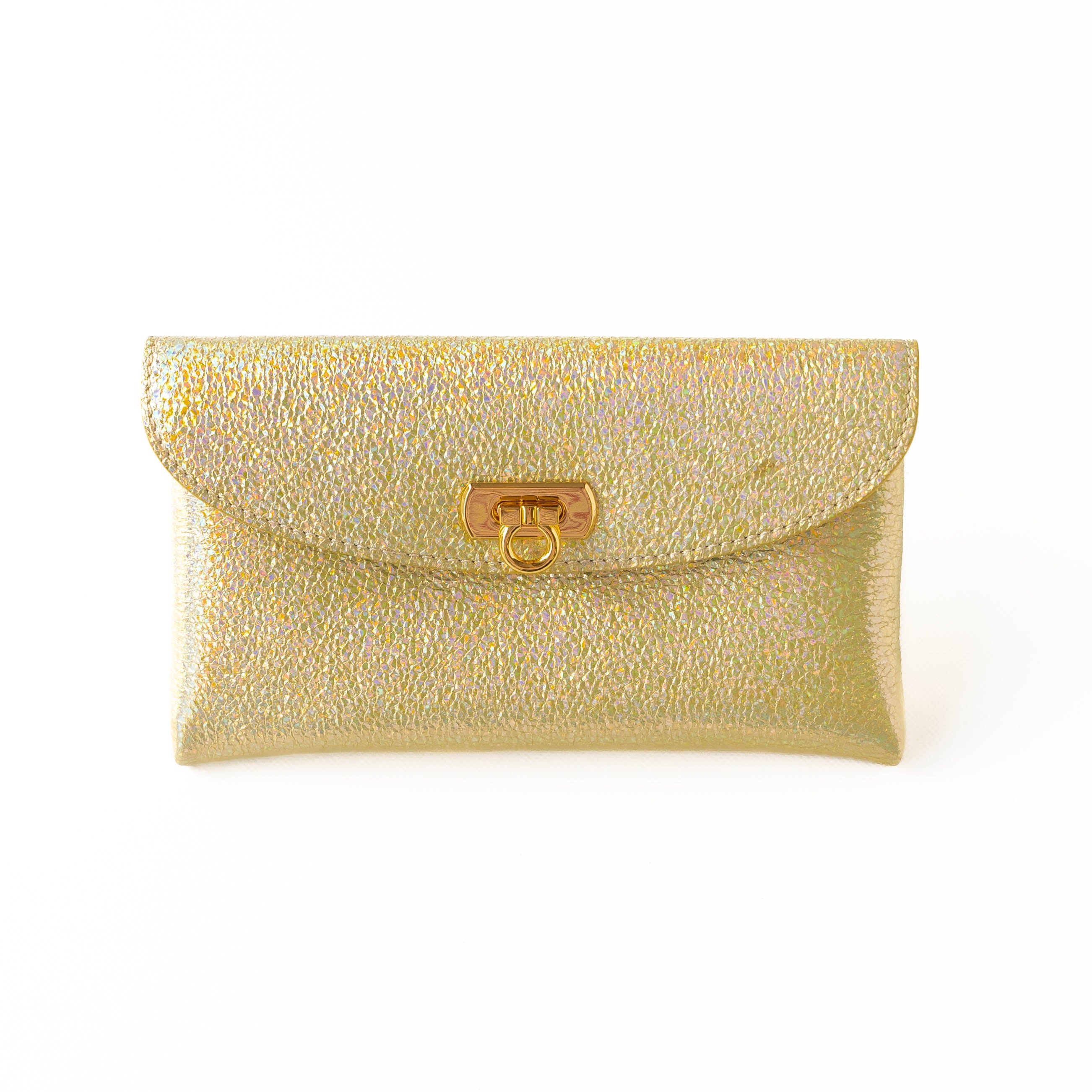 Leather flap long wallet / Prism