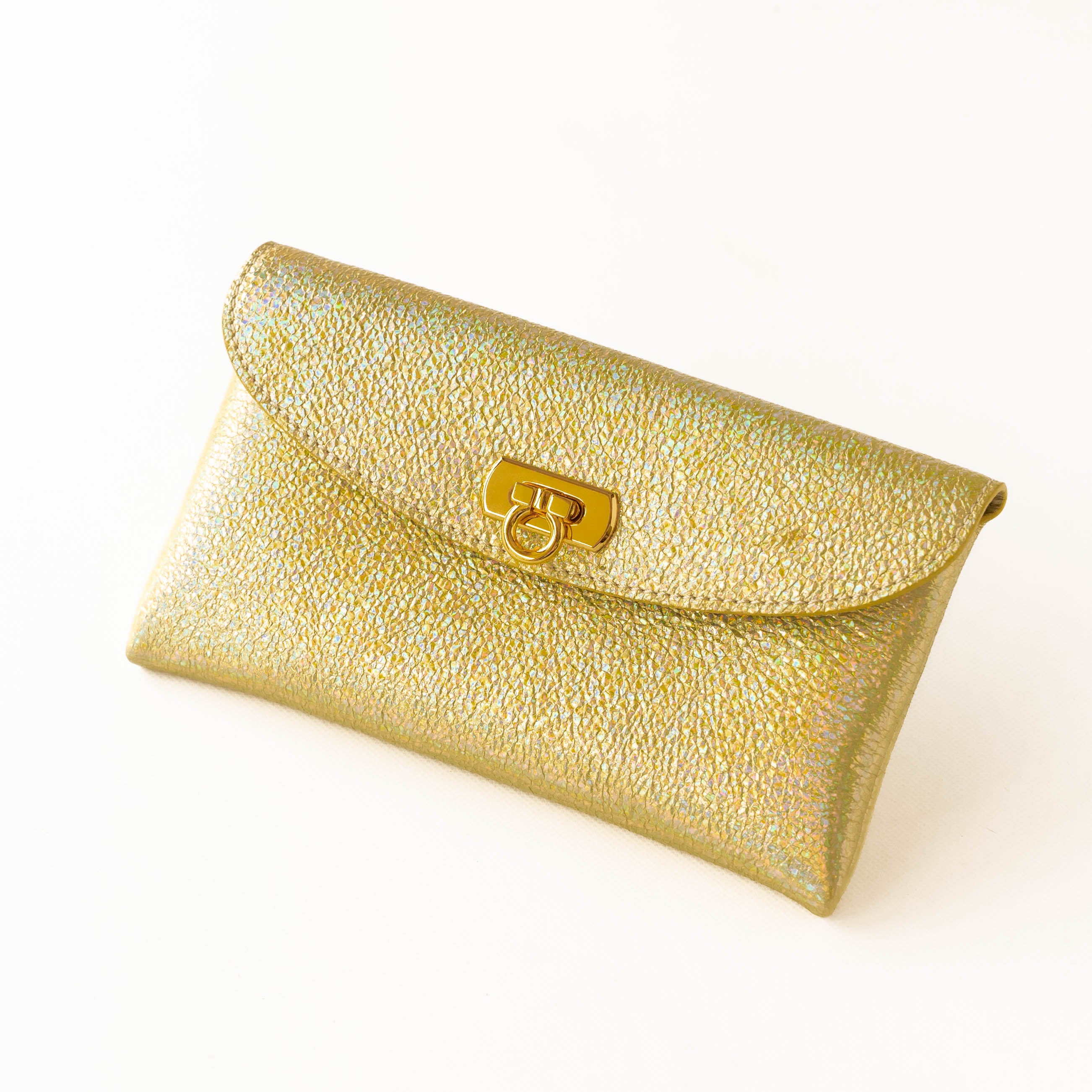Leather flap long wallet / Prism