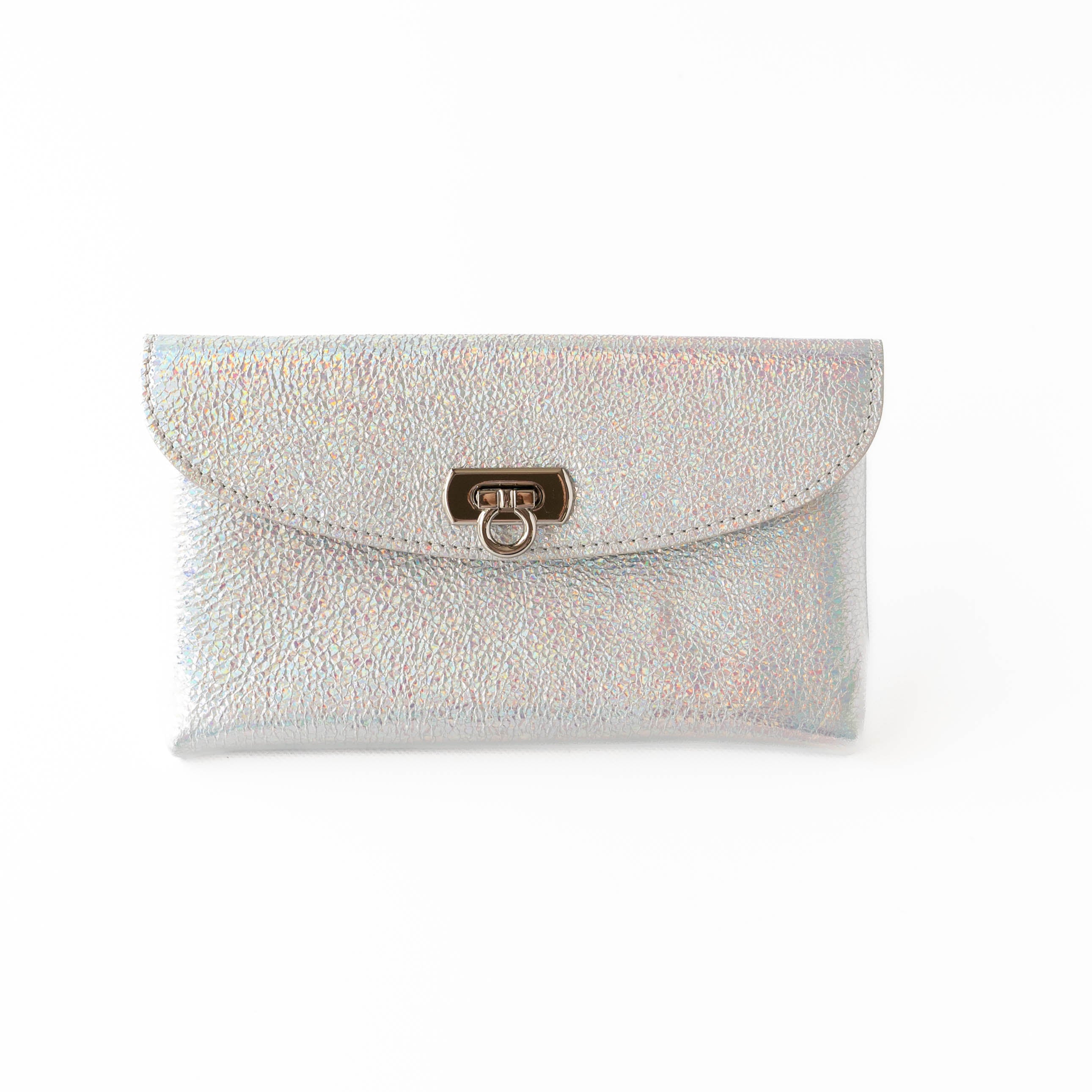 Leather flap long wallet / Prism