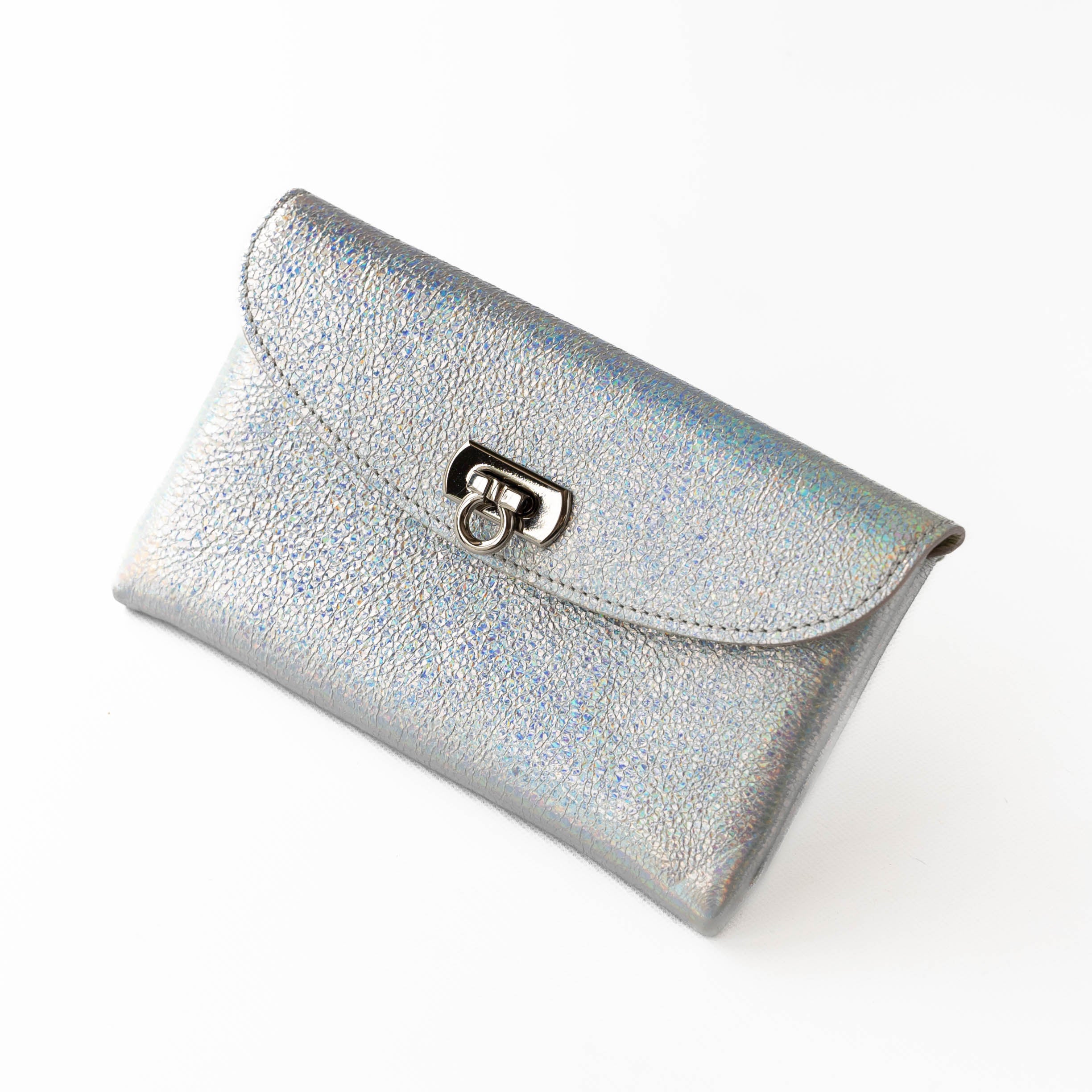 Leather flap long wallet / Prism