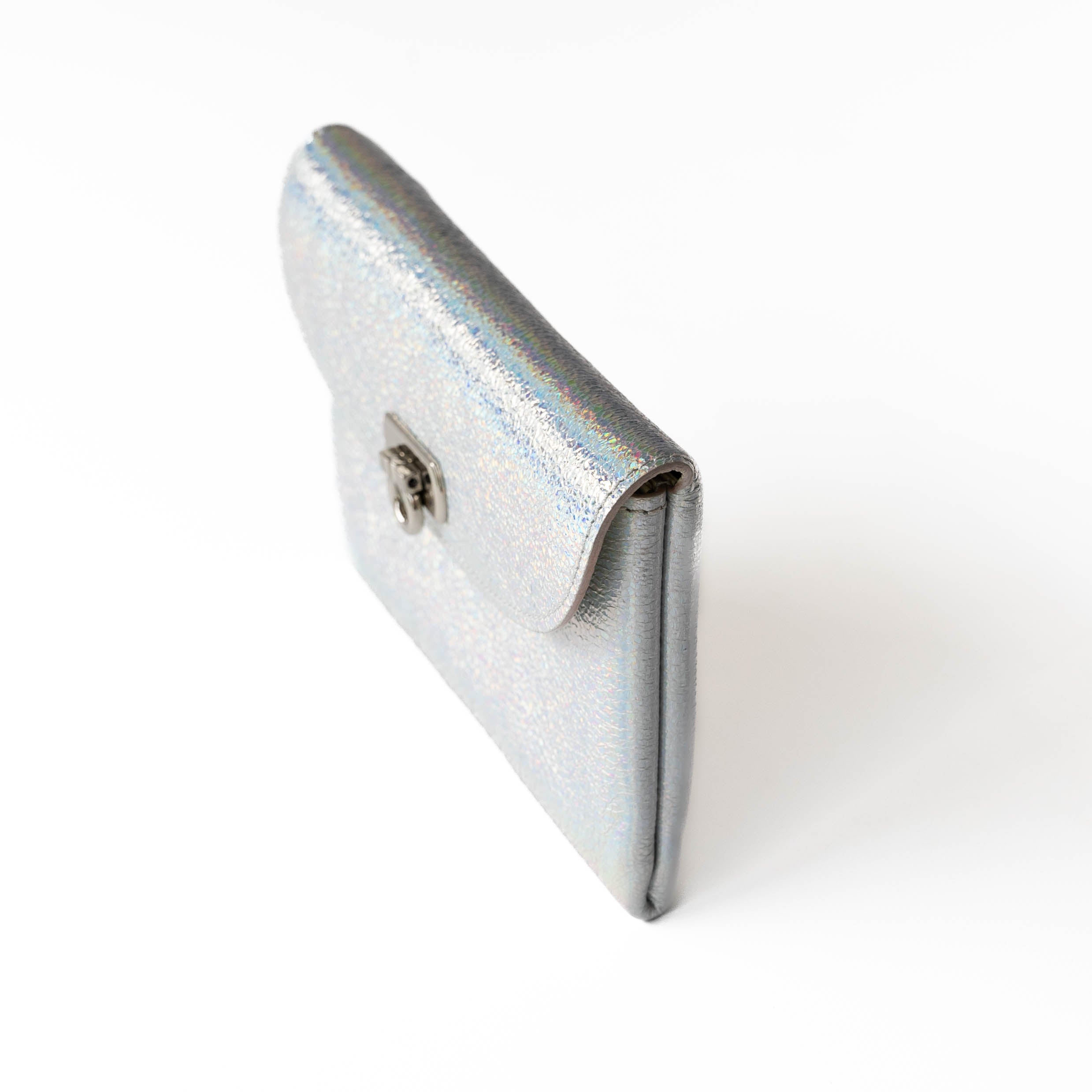Leather flap long wallet / Prism