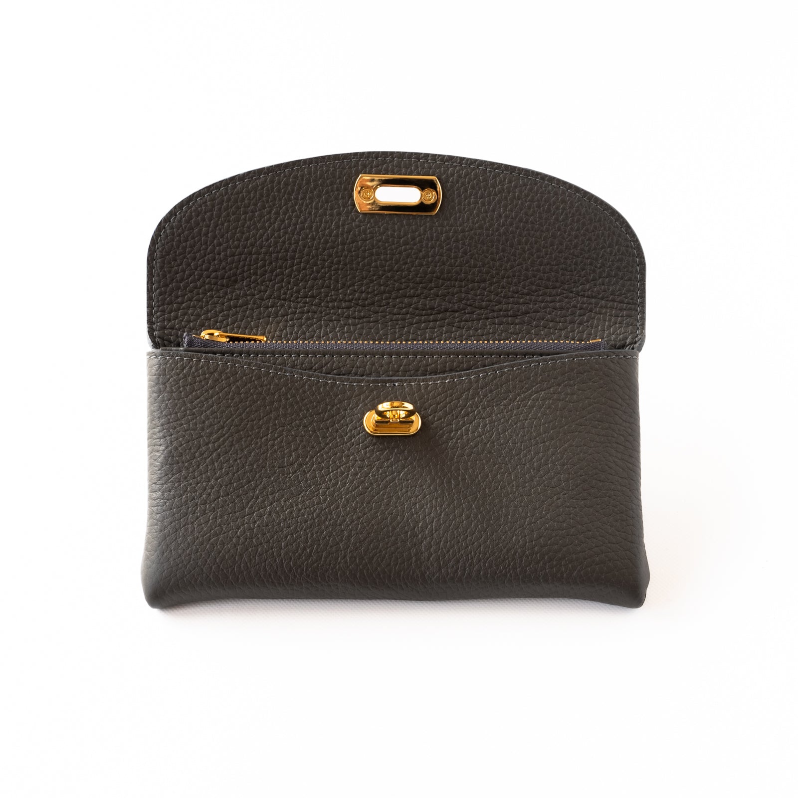 Leather flap long wallet / Cuir Marsh