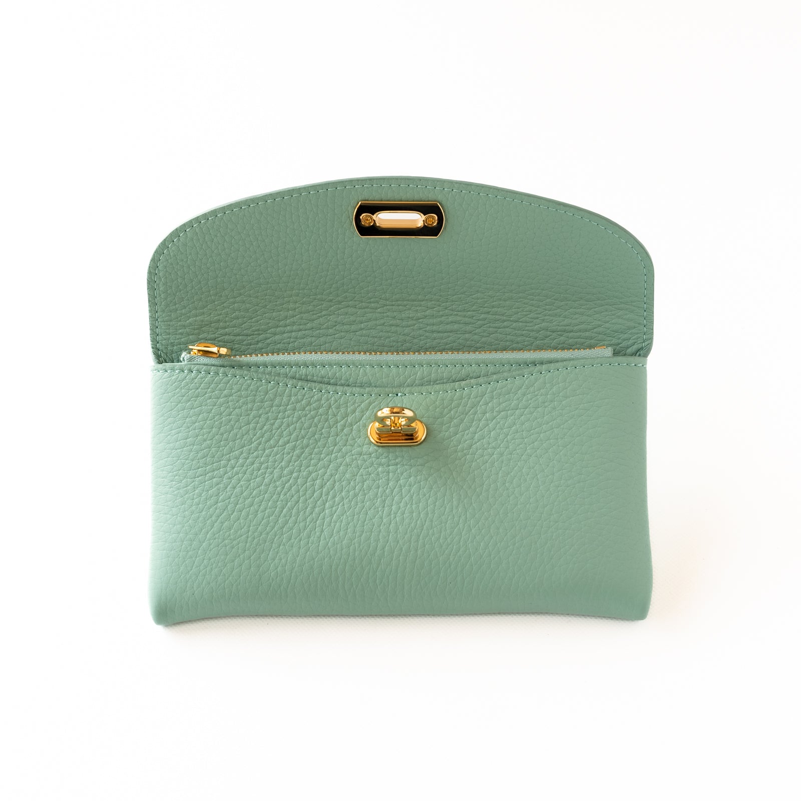 Leather flap long wallet / Cuir Marsh