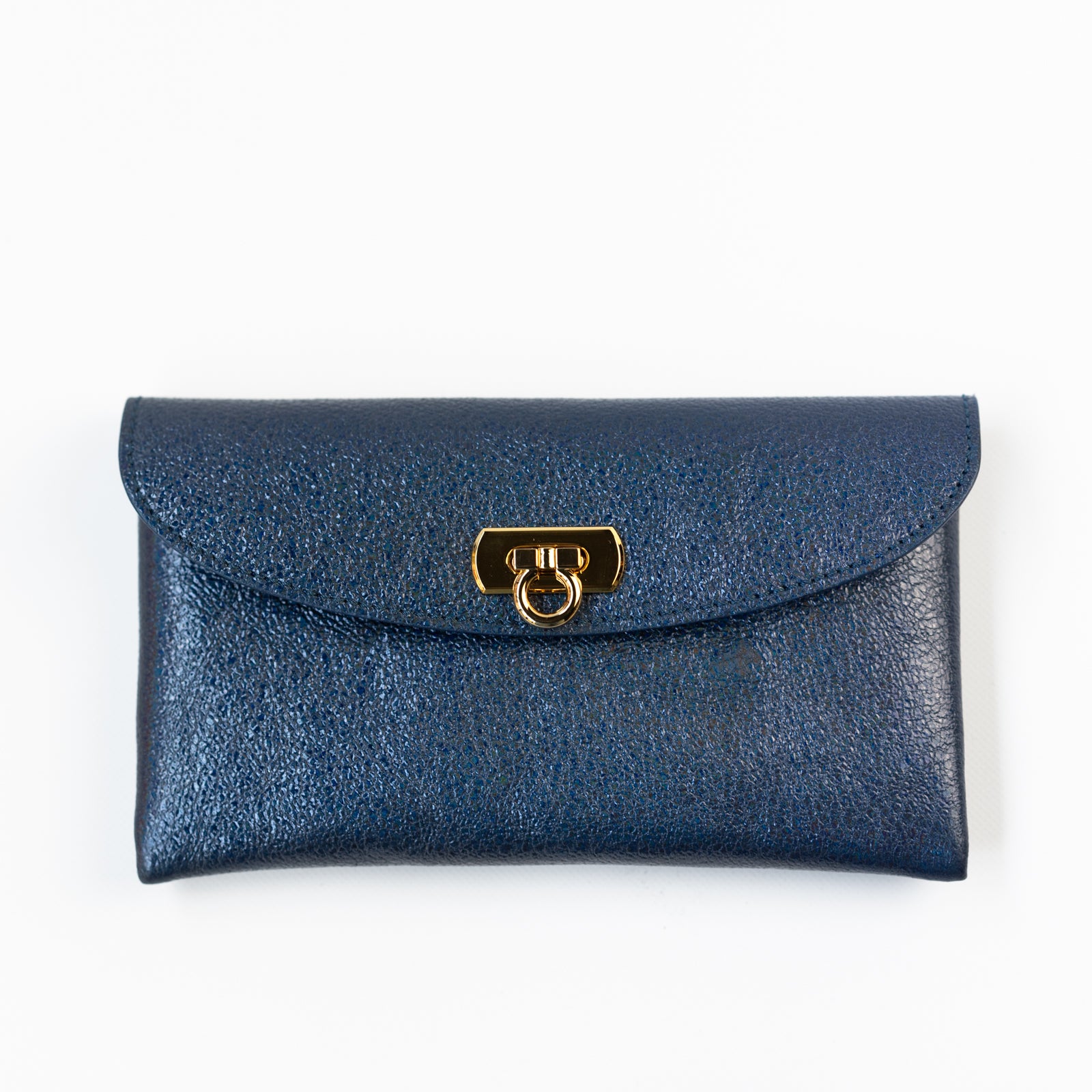Leather flap long wallet / Prism