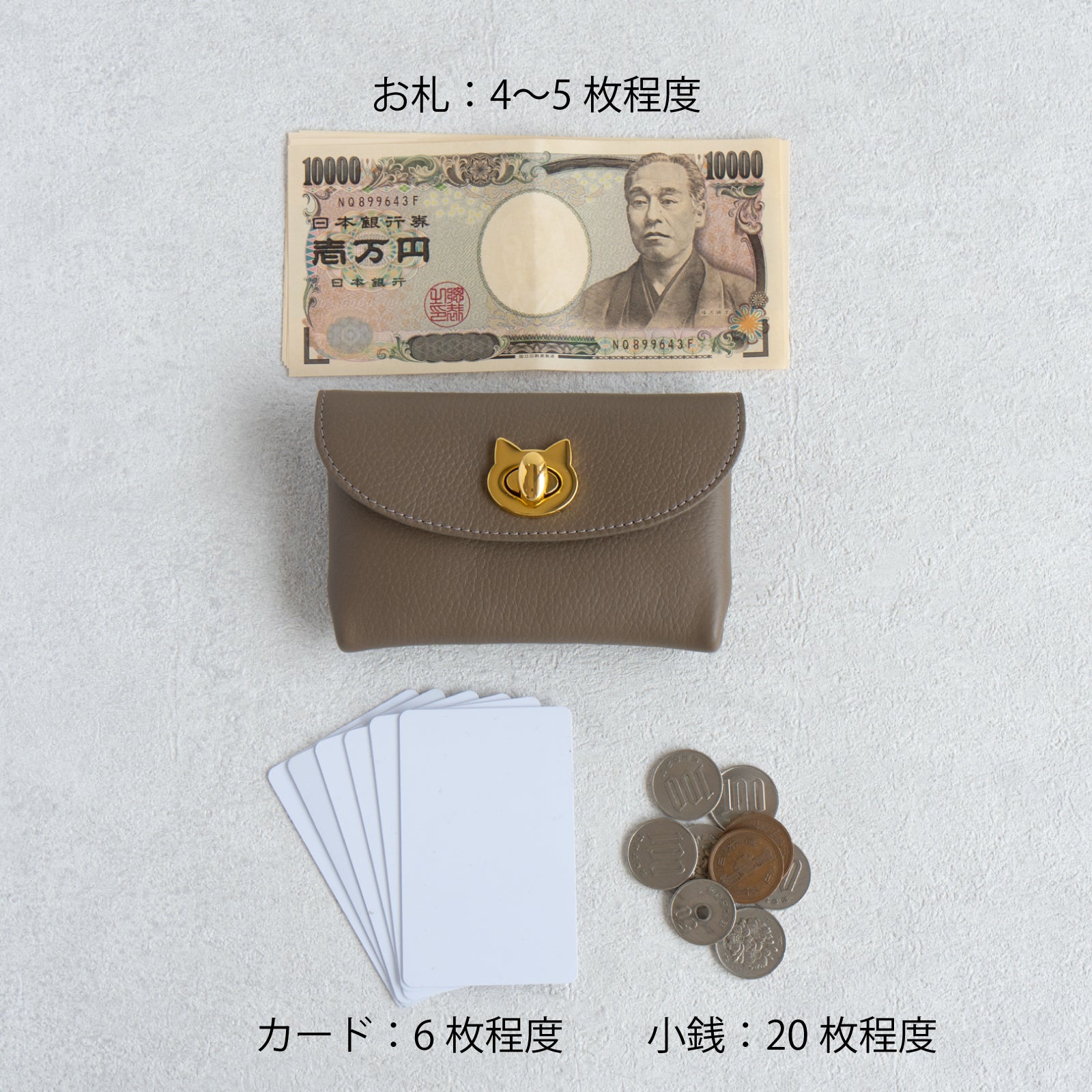 【4/8(火) 1日限定販売】【数量限定】フラップウォレット・フルーニャ ミディアム キュイール・マッシュ / エトゥープ