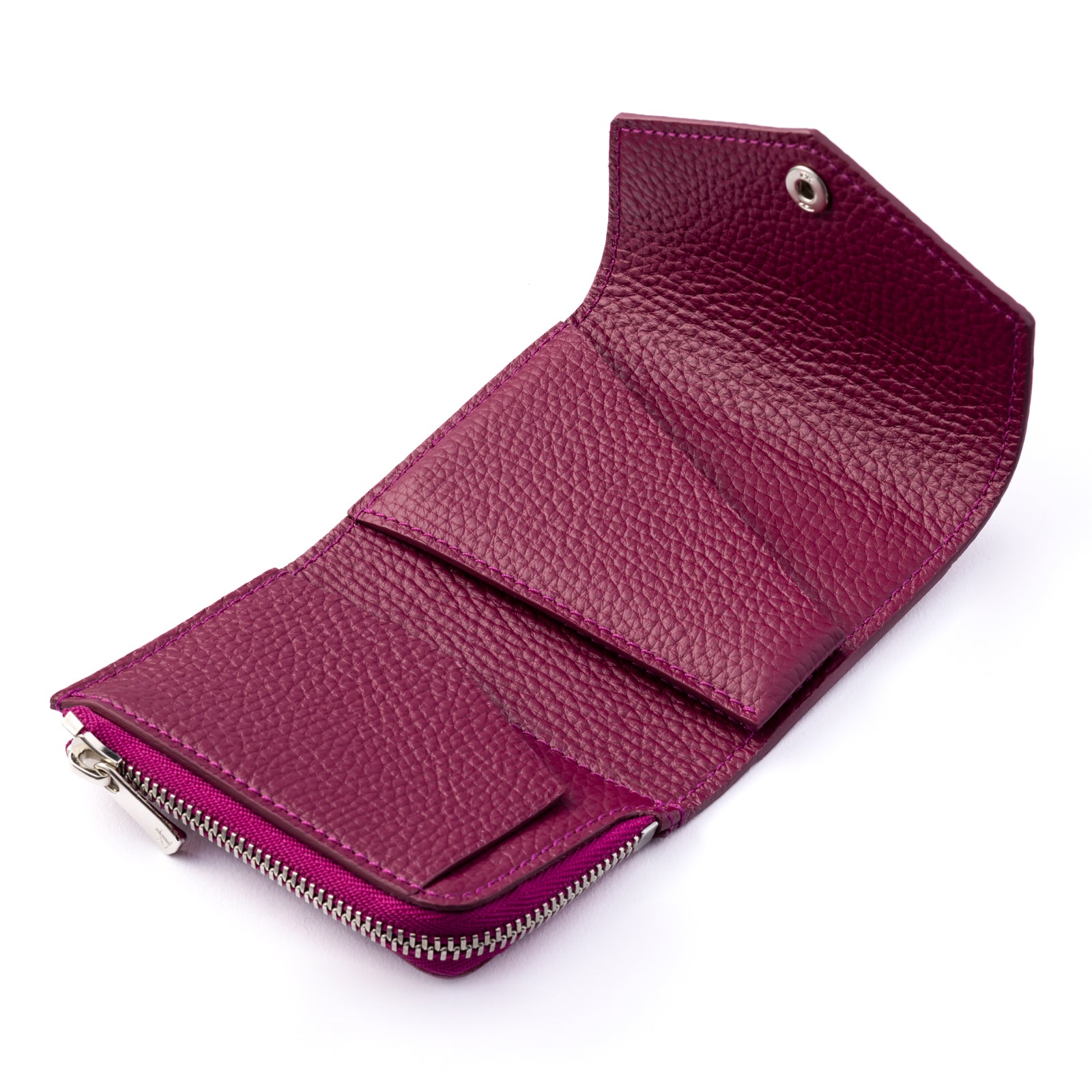 Handy wallet with L shaped fastener / Cuir Mash