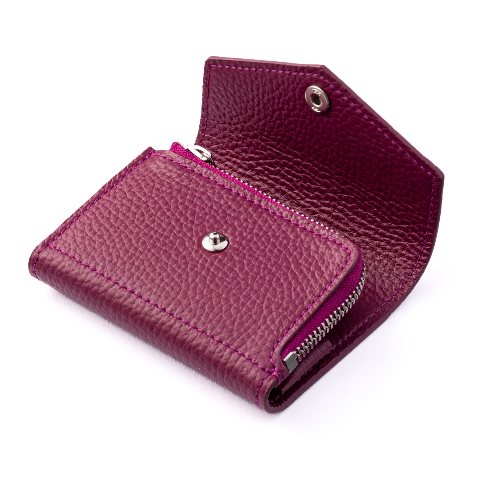 Handy wallet with L shaped fastener / Cuir Mash