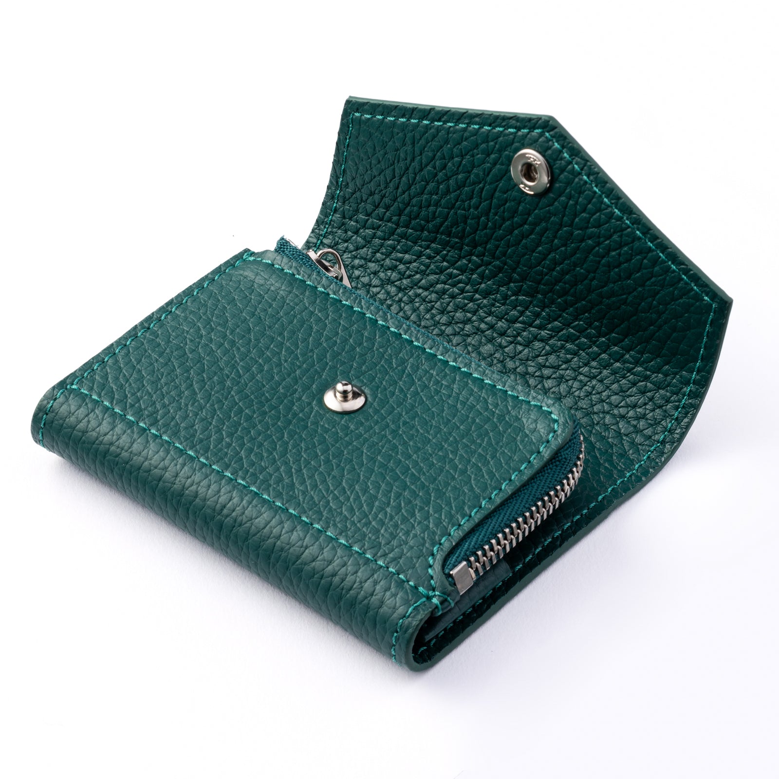 Handy wallet with L shaped fastener / Cuir Mash