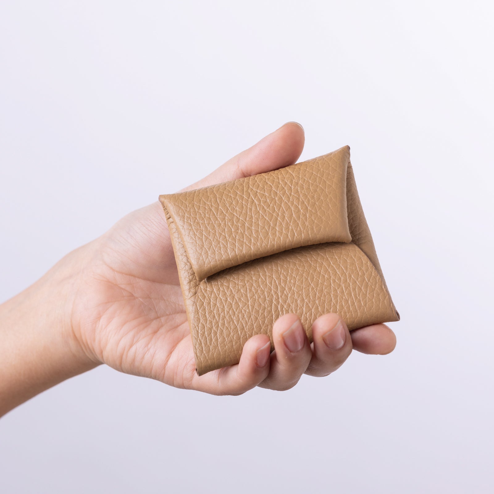 【おつとめ品セール】シームレスコインケース キュイール・マッシュ / シャモア