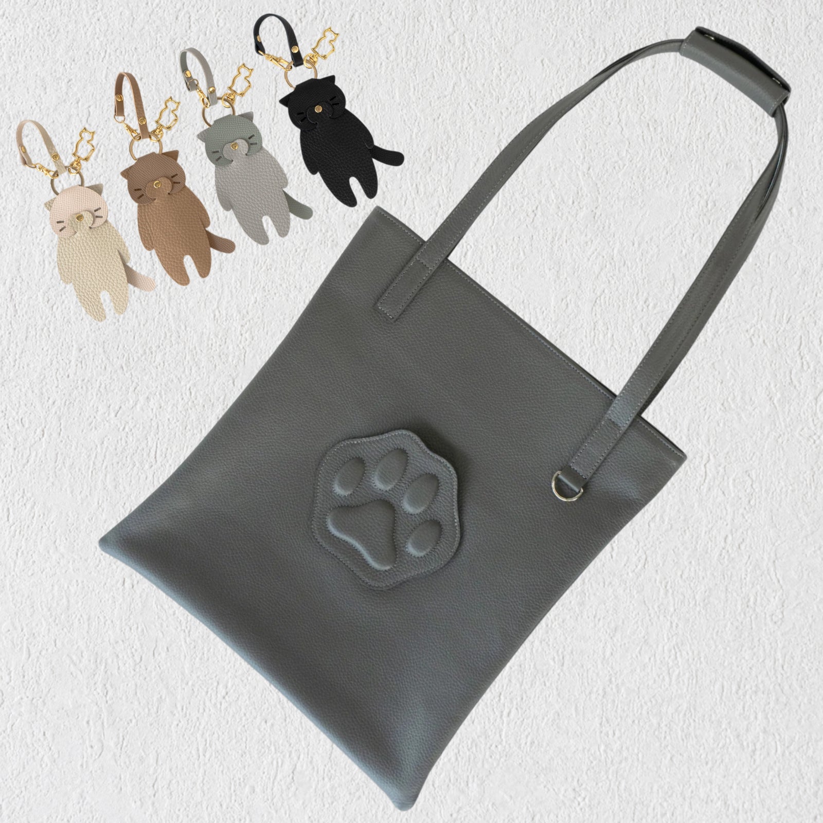 A4 Tote Bag PAW Cuir Mache / Graphite
