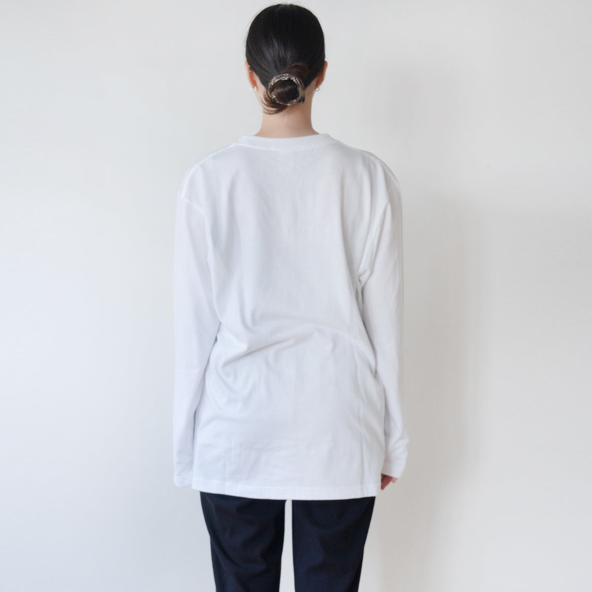 【受注生産:9/25(金)22:00〜27(日)】うちのこプリントロングTシャツ / ホワイト