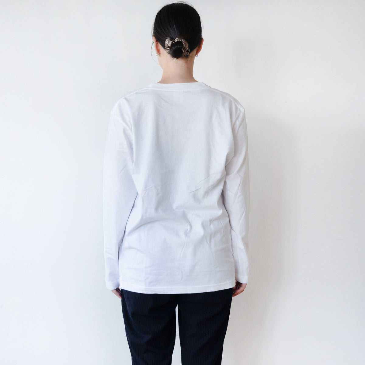 【受注生産:9/25(金)22:00〜27(日)】うちのこプリントロングTシャツ / ホワイト