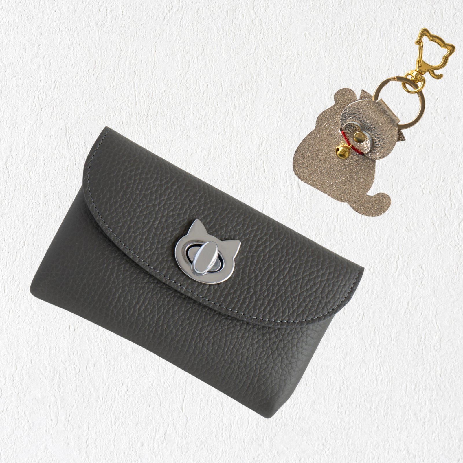 Flap Wallet Frunya Medium Cuir Mache / Graphite