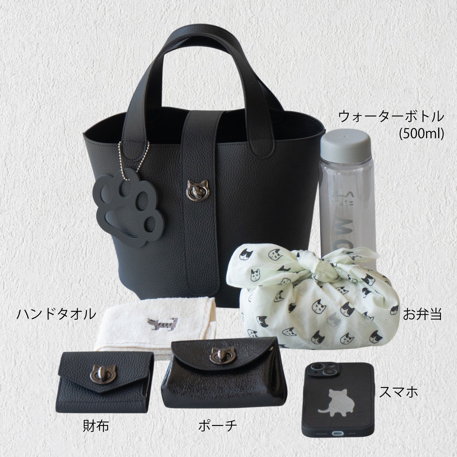 Baguette Bag PAW Cuir Mache / Black