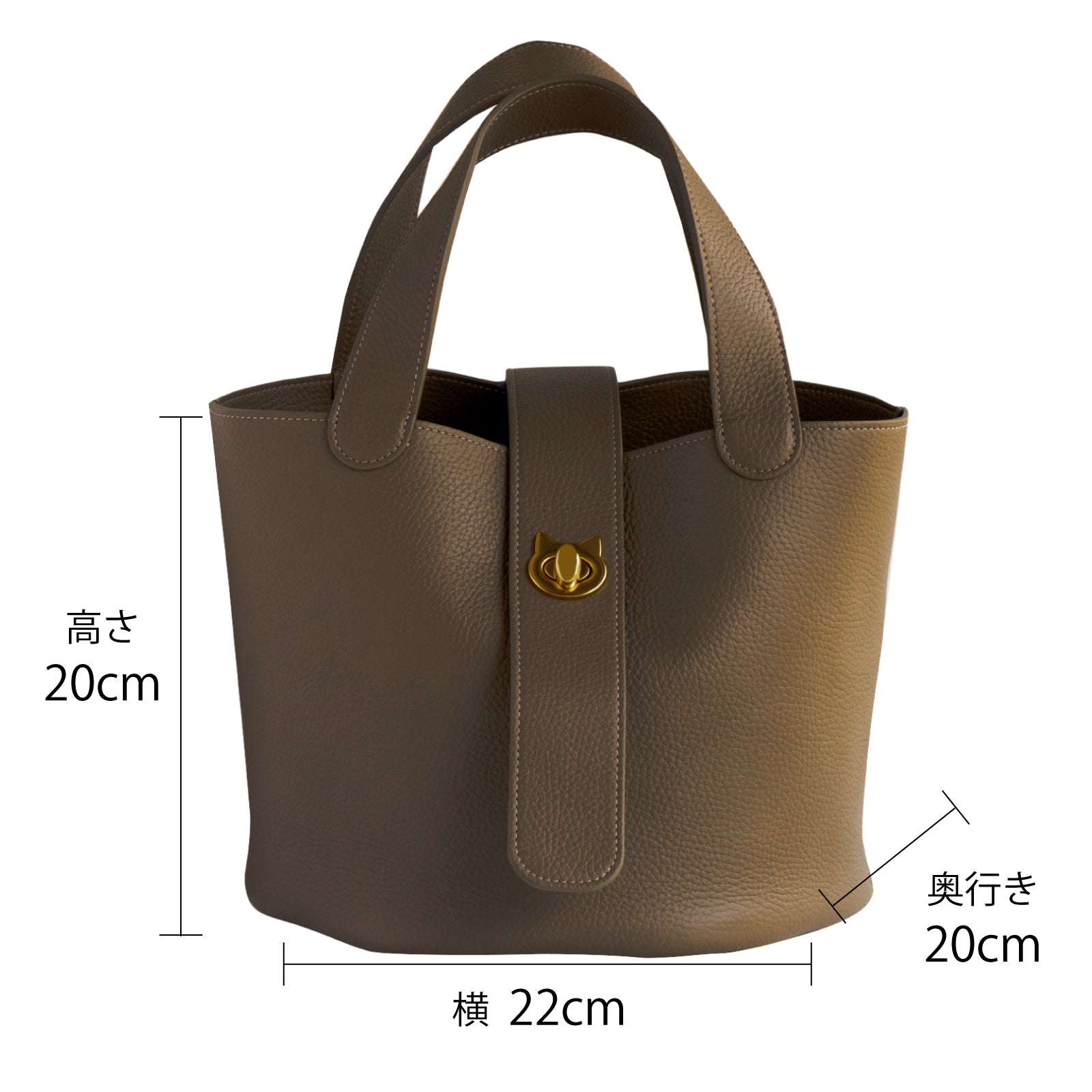 【4/8(火) 1日限定販売】【数量限定】バゲットバッグ PAW (パウ) キュイール・マッシュ / エトゥープ