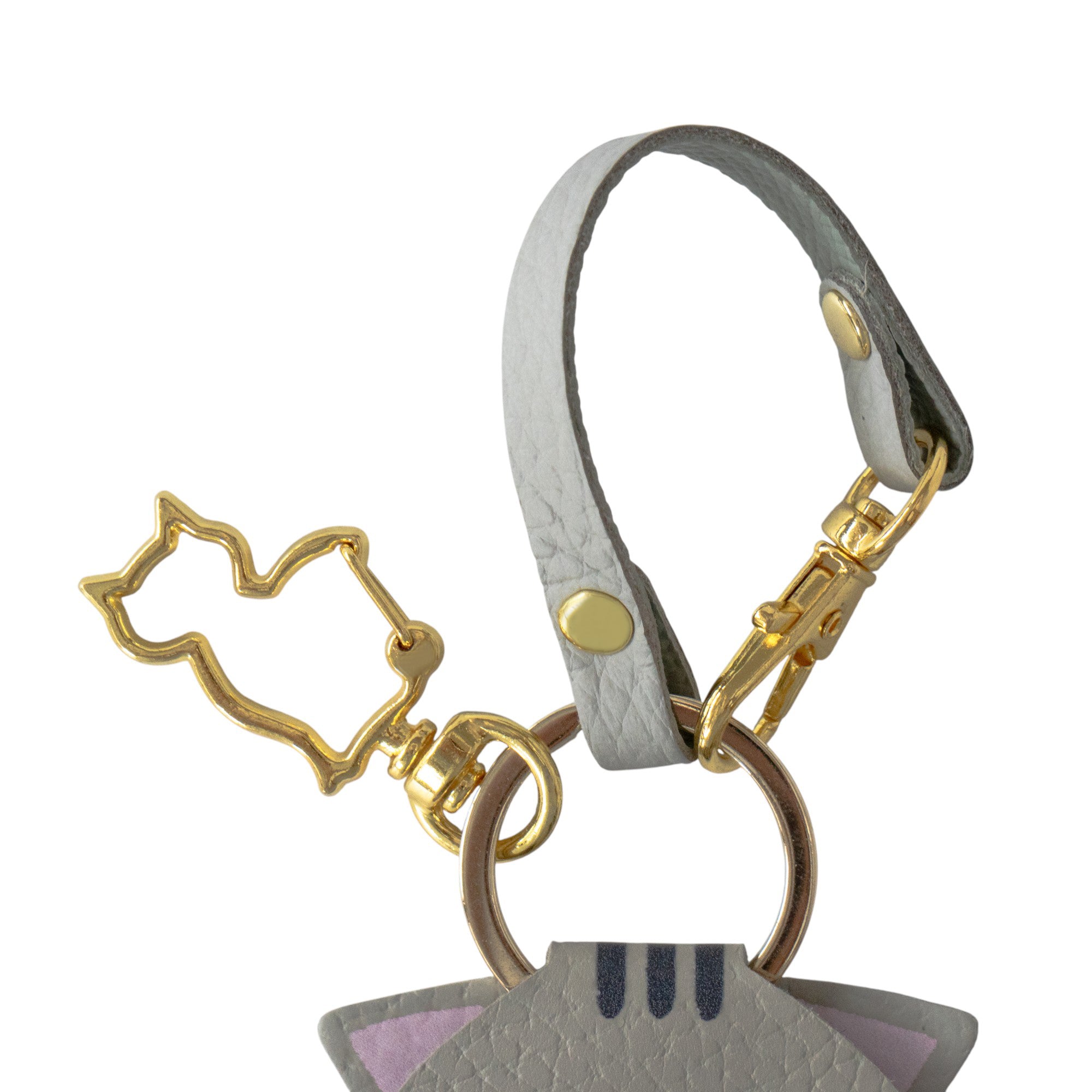 Printed cat charm / brown tabby