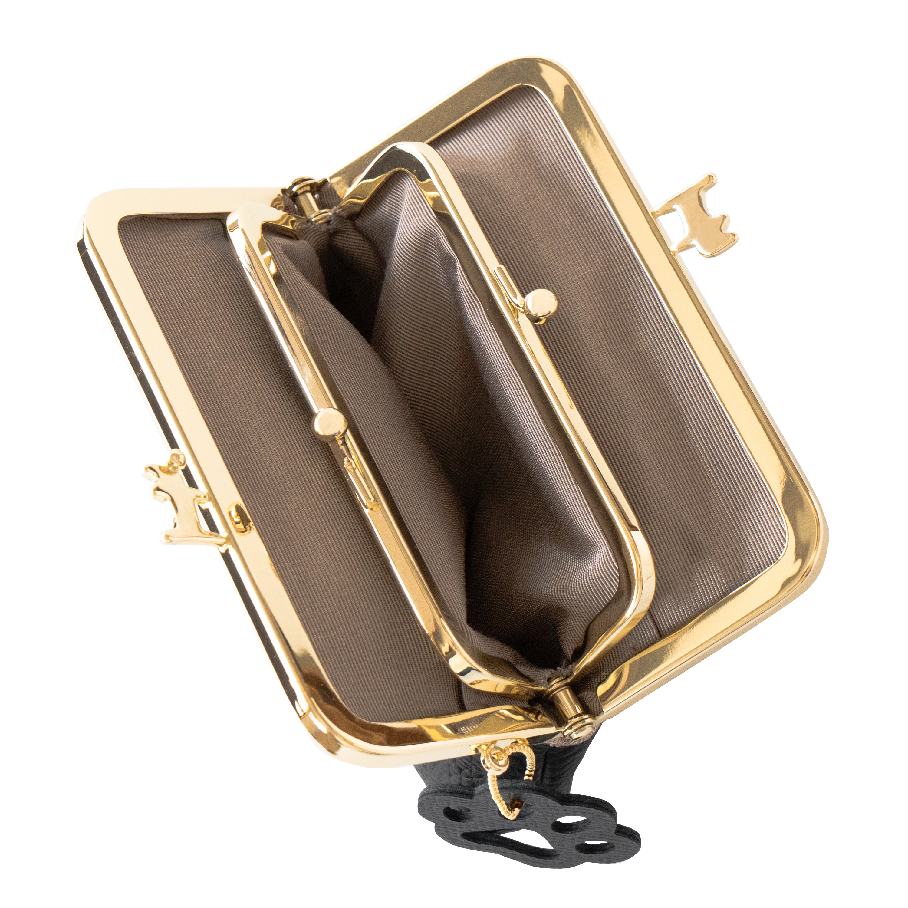 にゃまぐちウォレット キュイール・マッシュ / ブラック