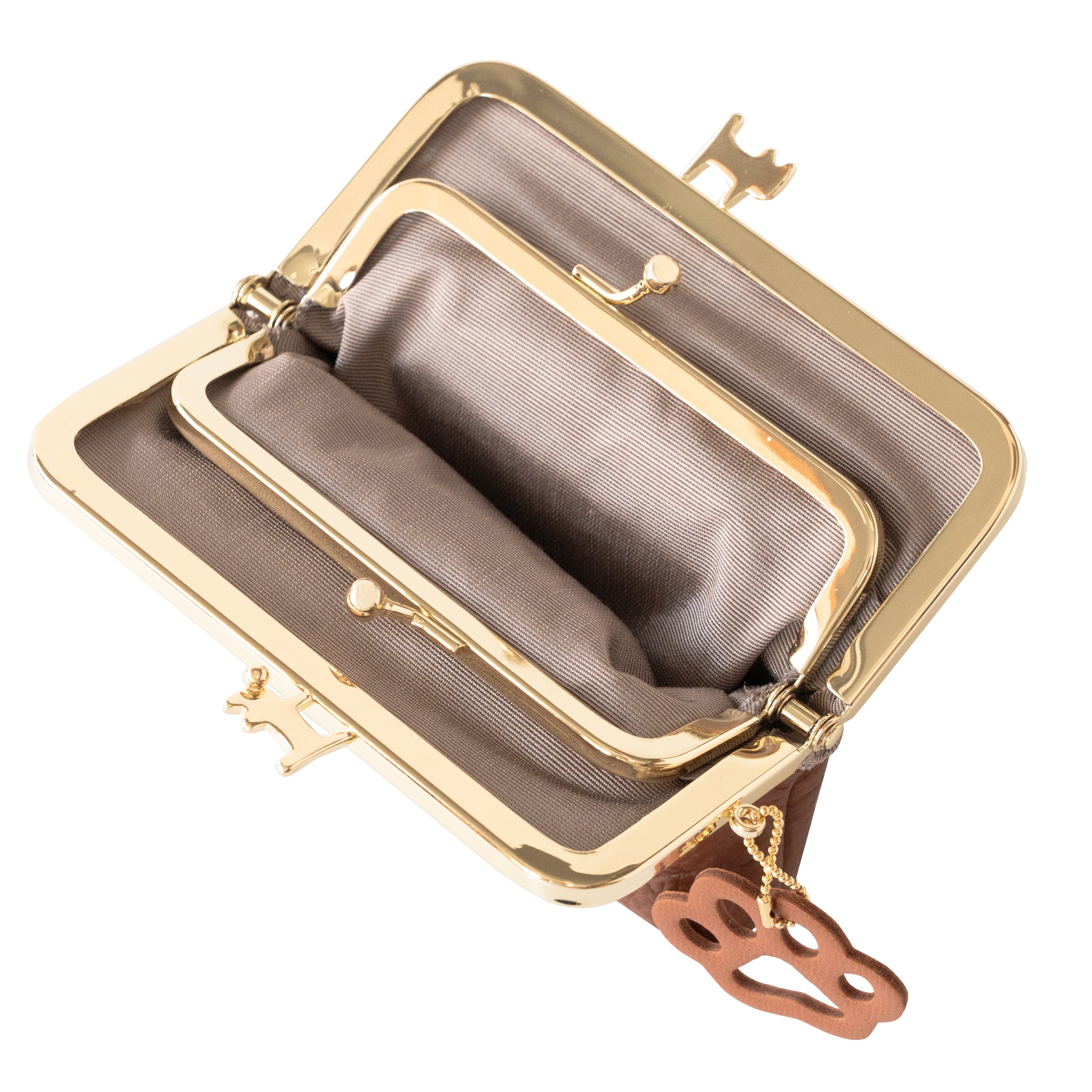 にゃまぐちウォレット キュイール・マッシュ / キャメル