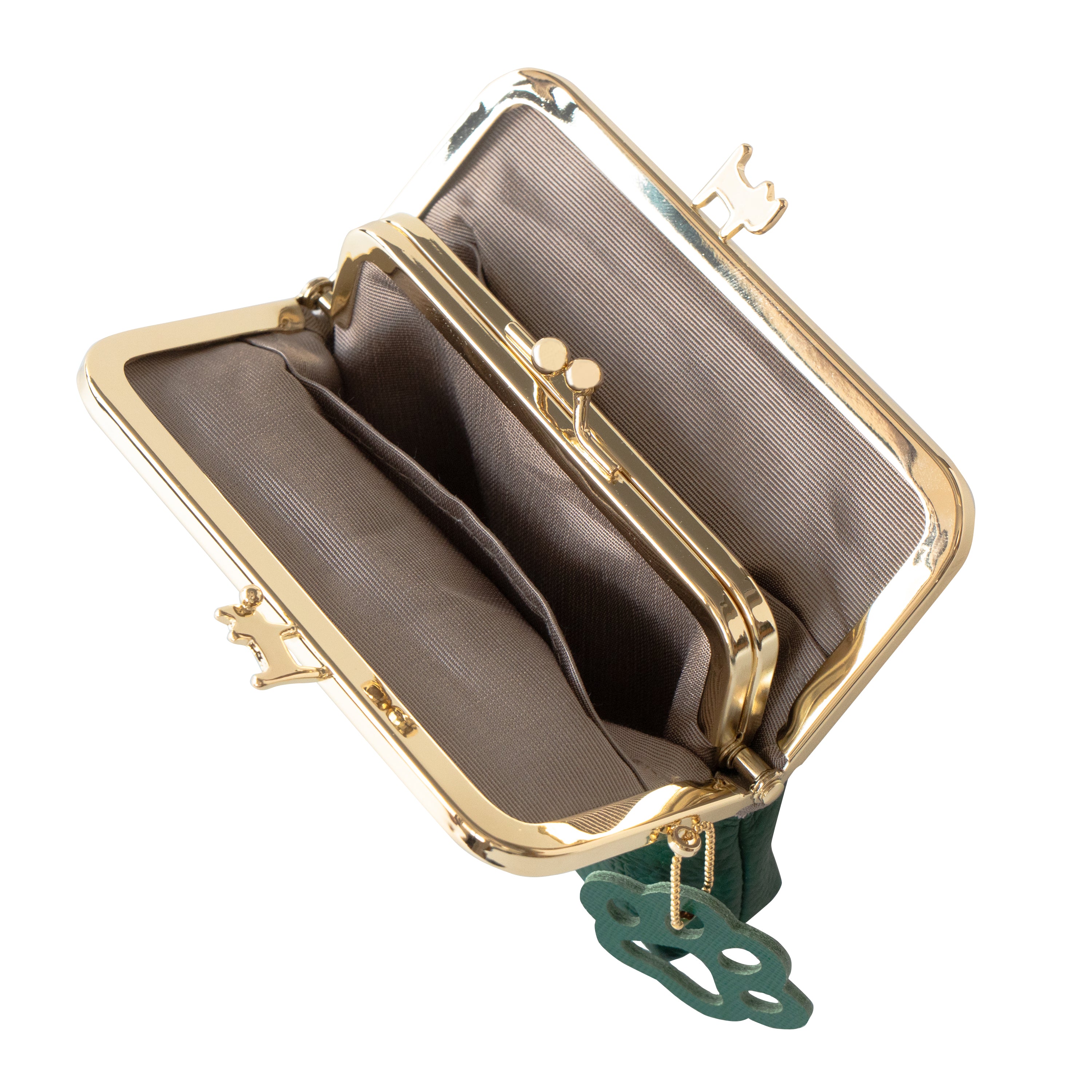 にゃまぐちウォレット キュイール・マッシュ / エメラルド