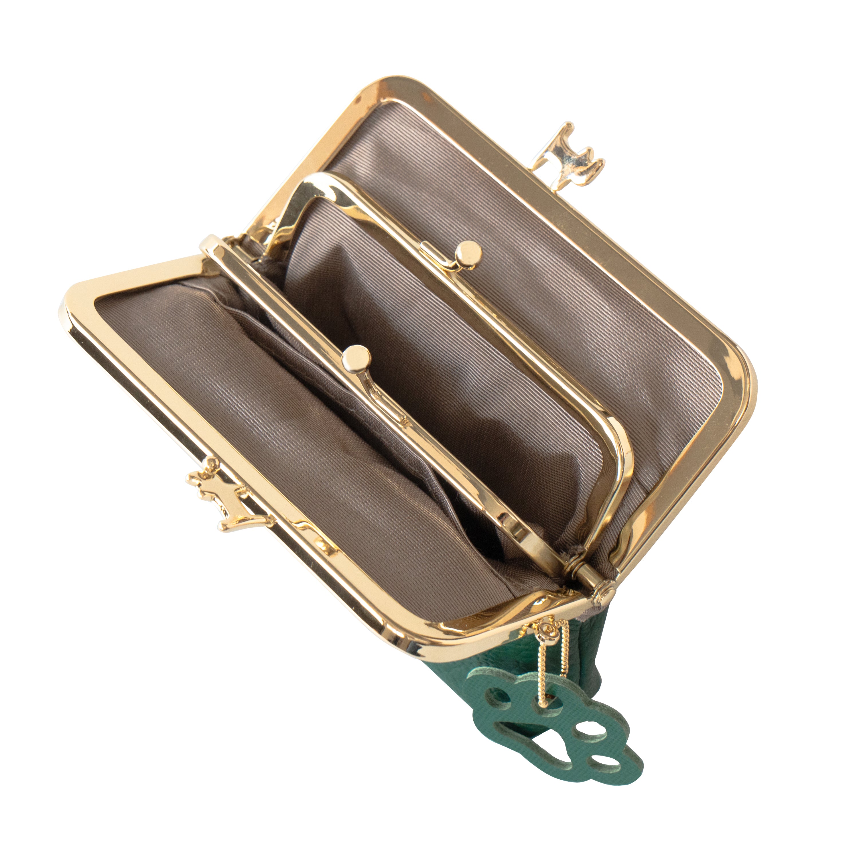 にゃまぐちウォレット キュイール・マッシュ / エメラルド