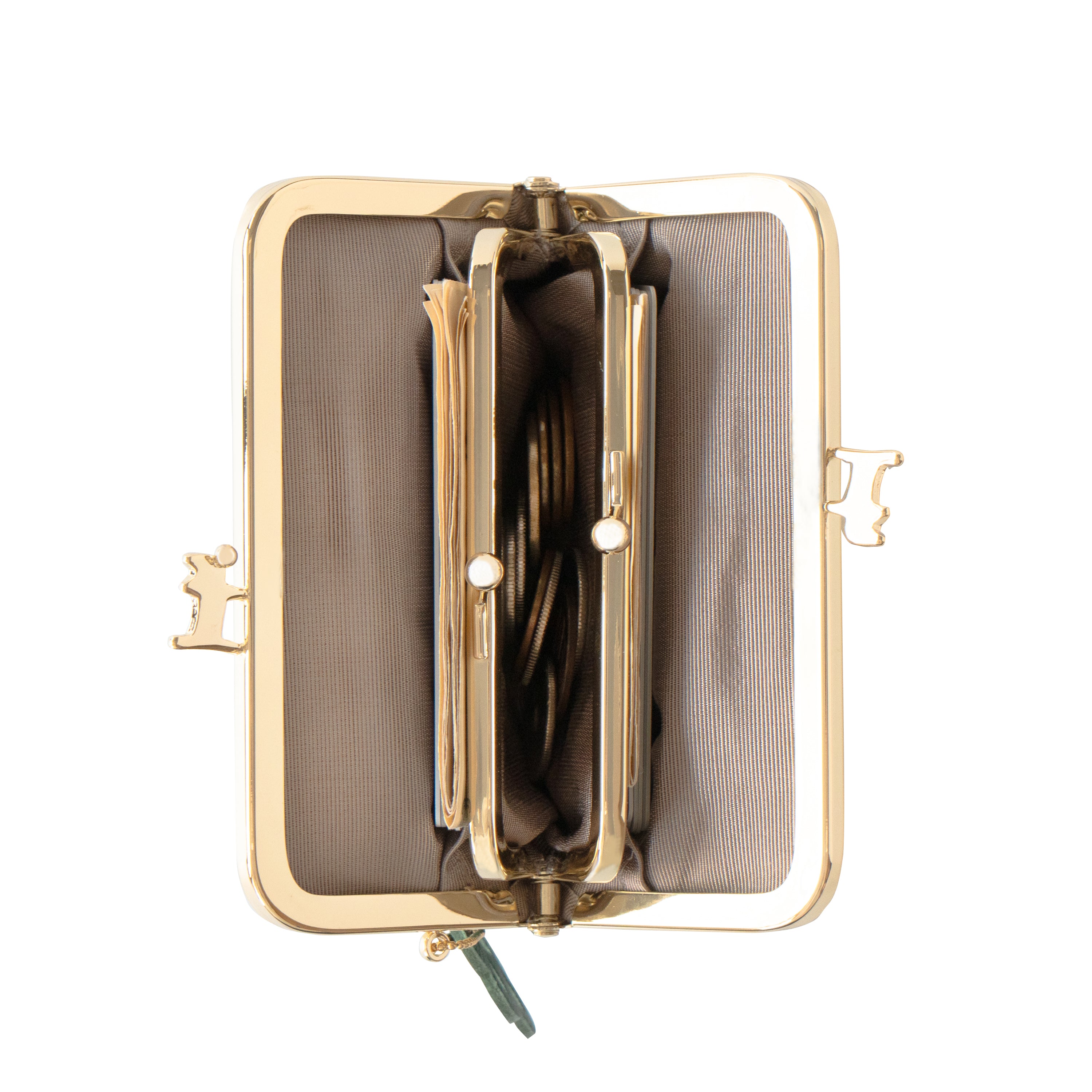 にゃまぐちウォレット キュイール・マッシュ / エメラルド