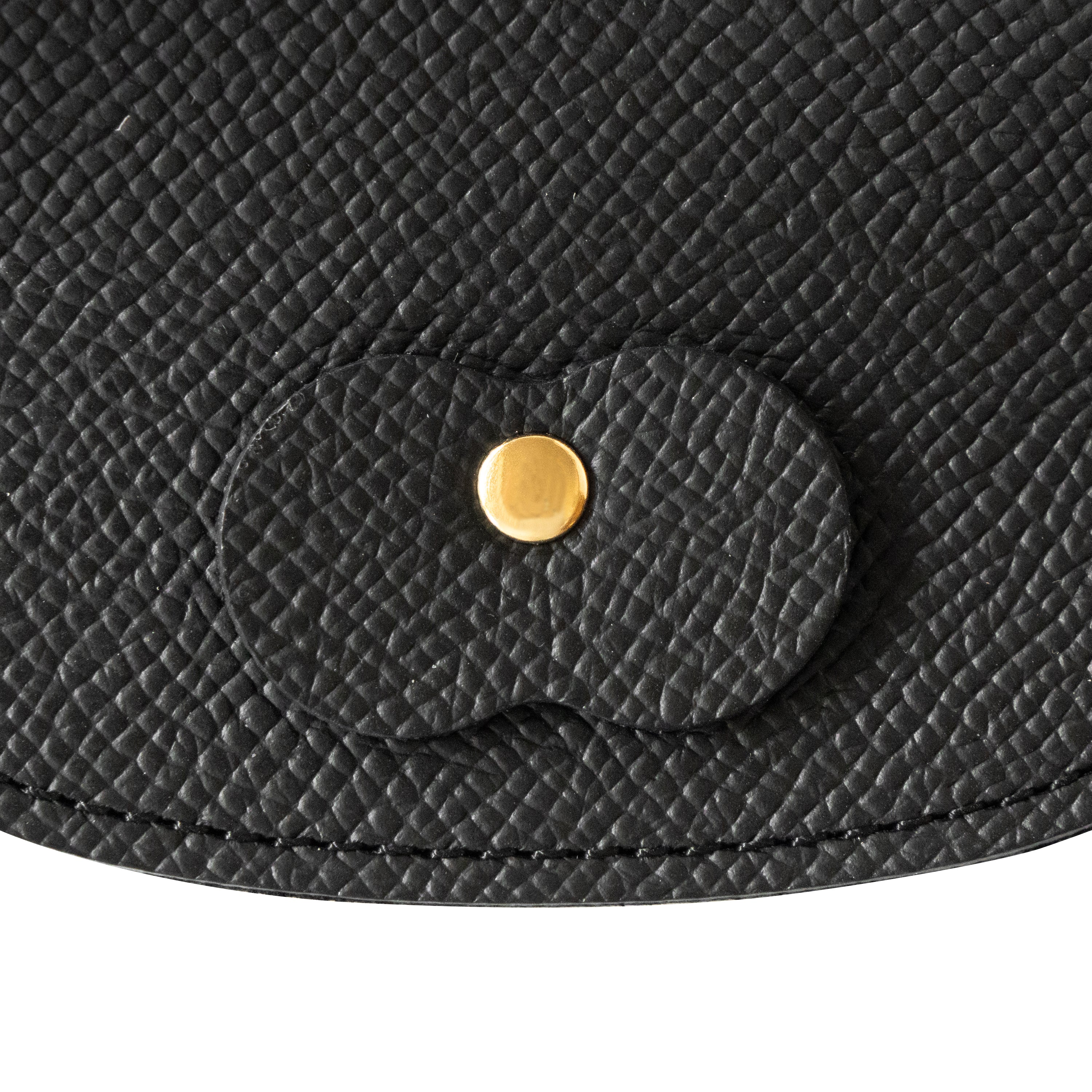 Meow Face Coin Case Cuir Minerva / Black