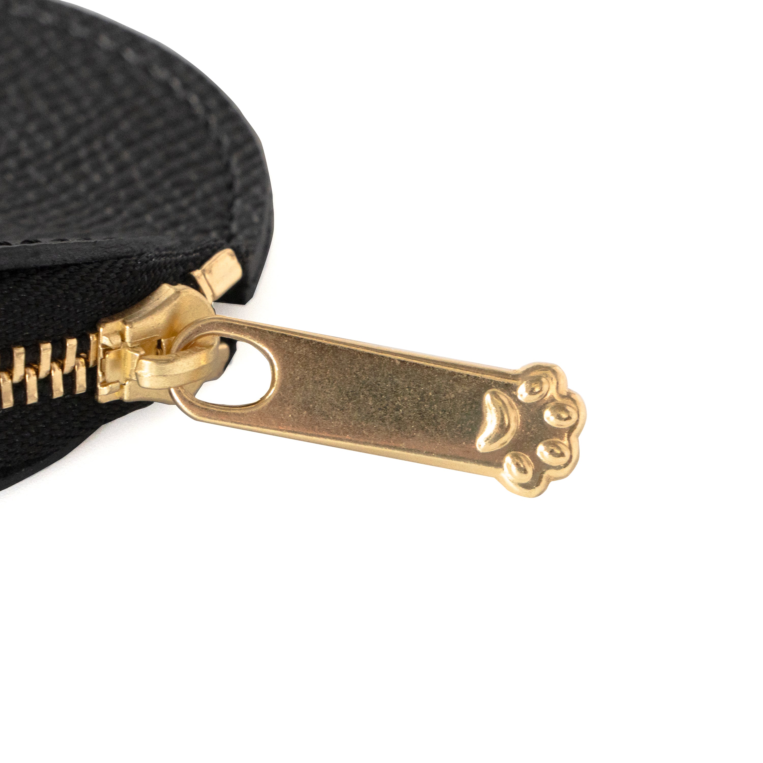 Meow Face Coin Case Cuir Minerva / Black