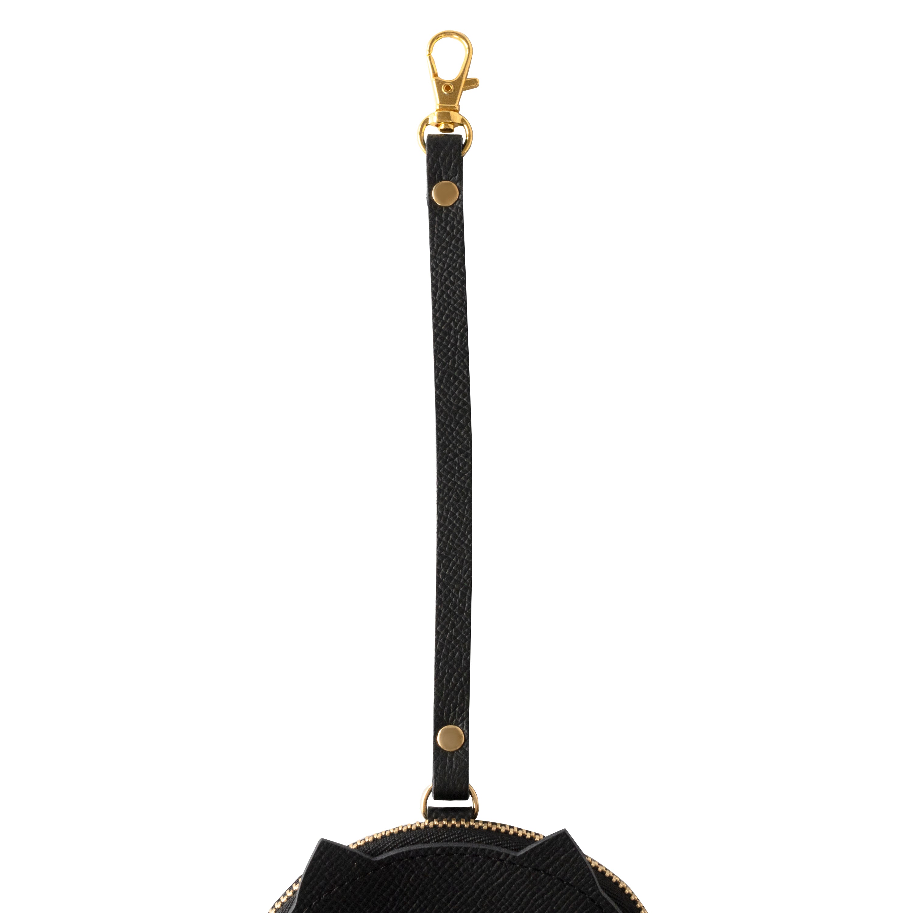 Meow Face Coin Case Cuir Minerva / Black